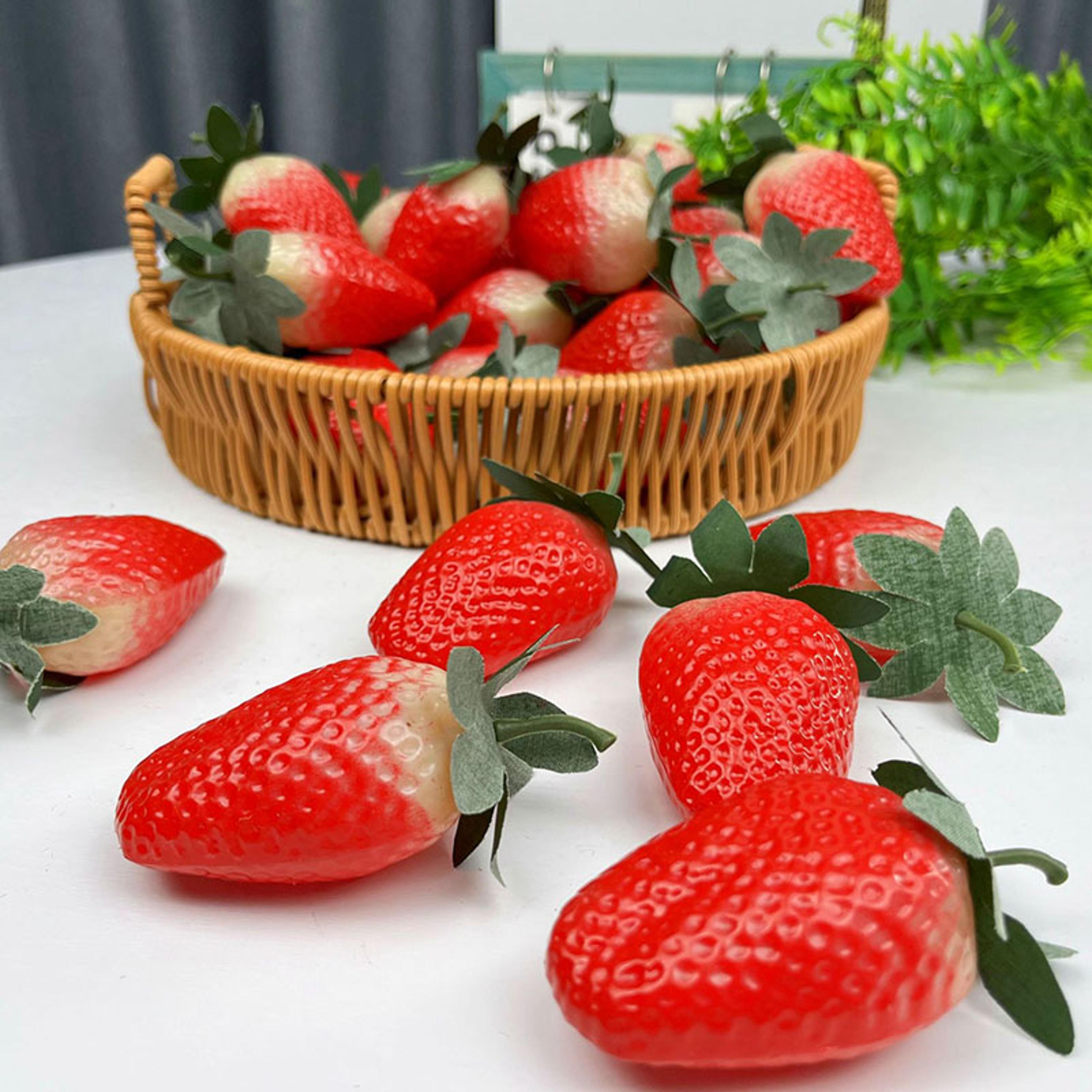 artificial strawberries fake fruit for home party decor photography prop