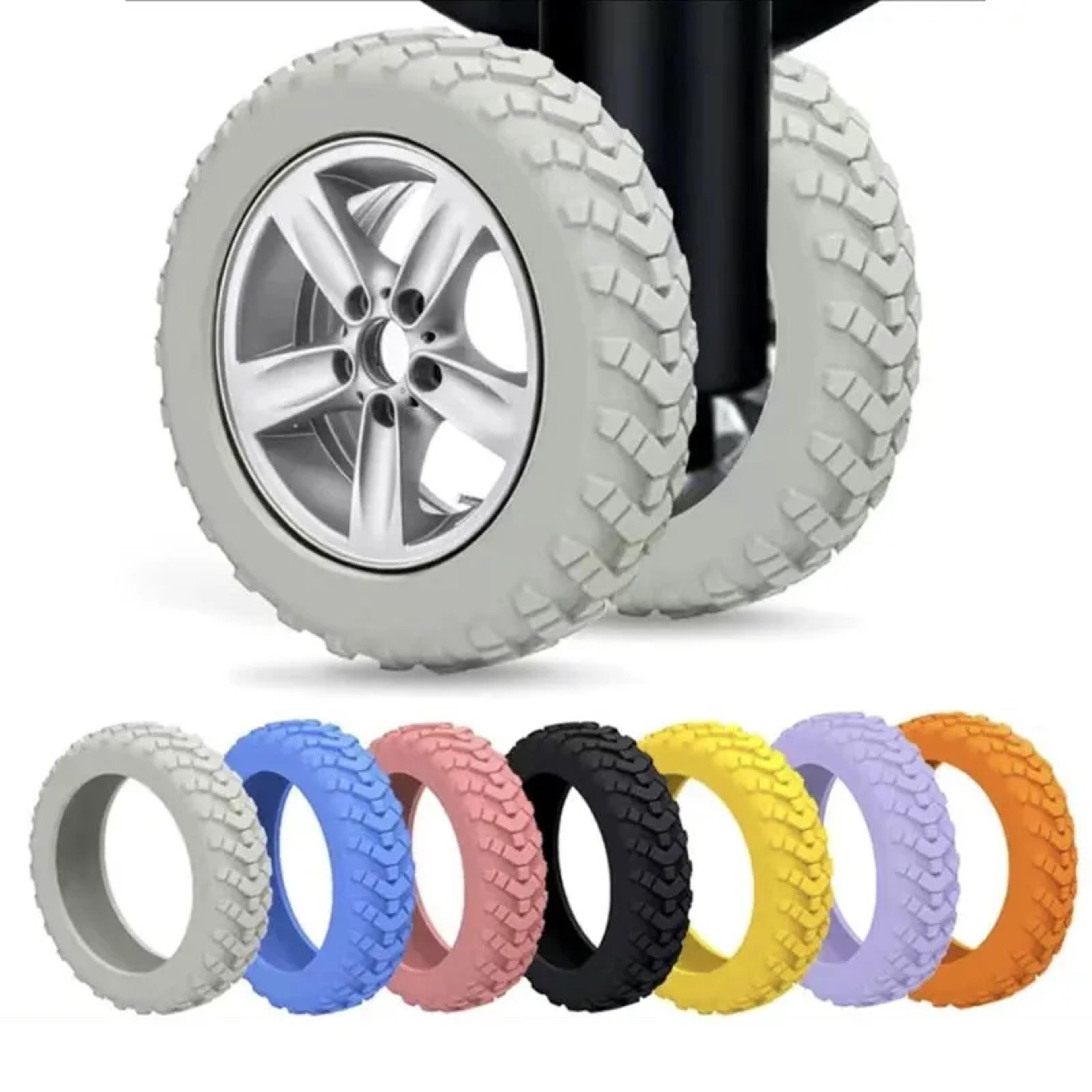 silicone suitcase wheels protection, travel luggage caster shoes cover