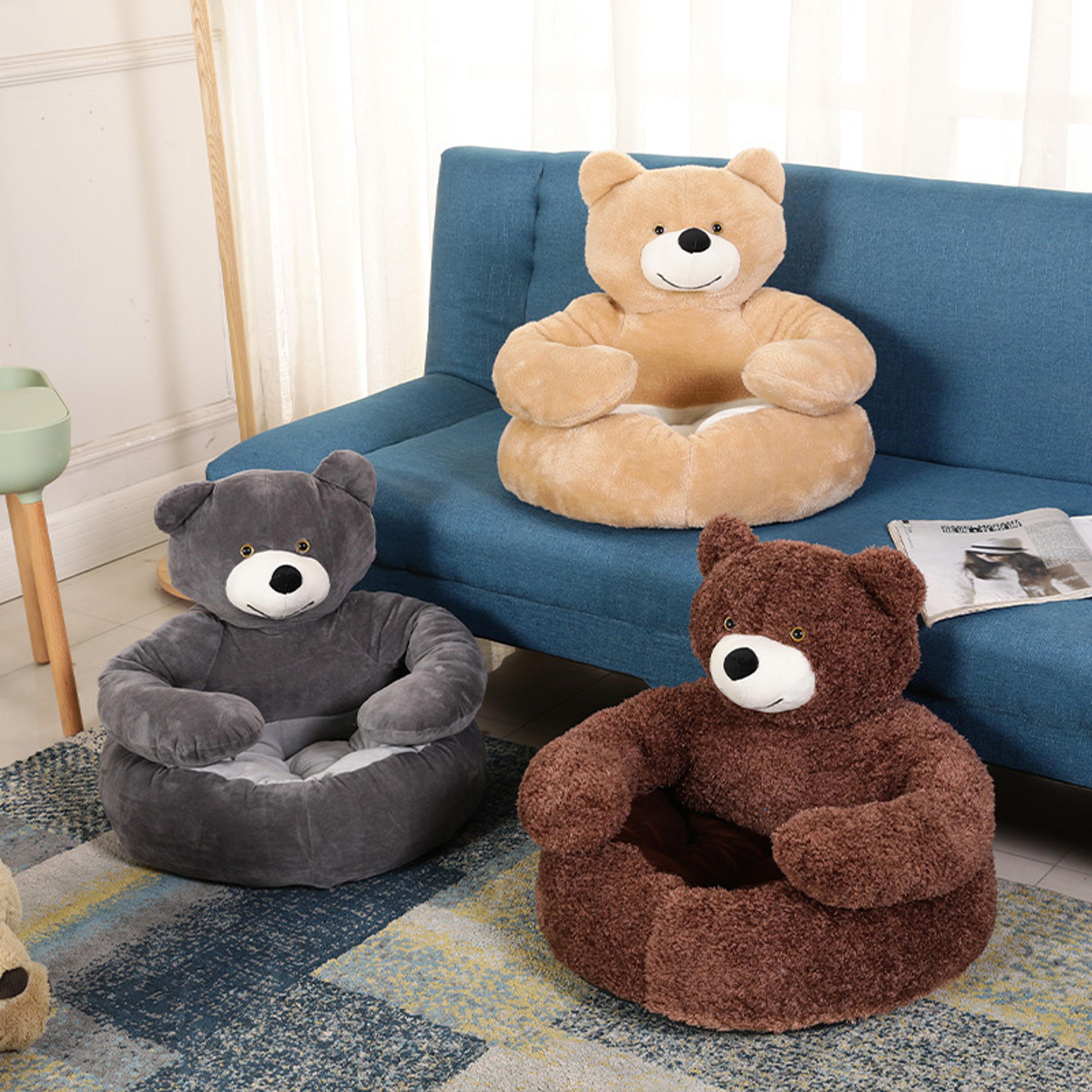 cozy plush dog bed basket for dogs & cats, small to large, washable