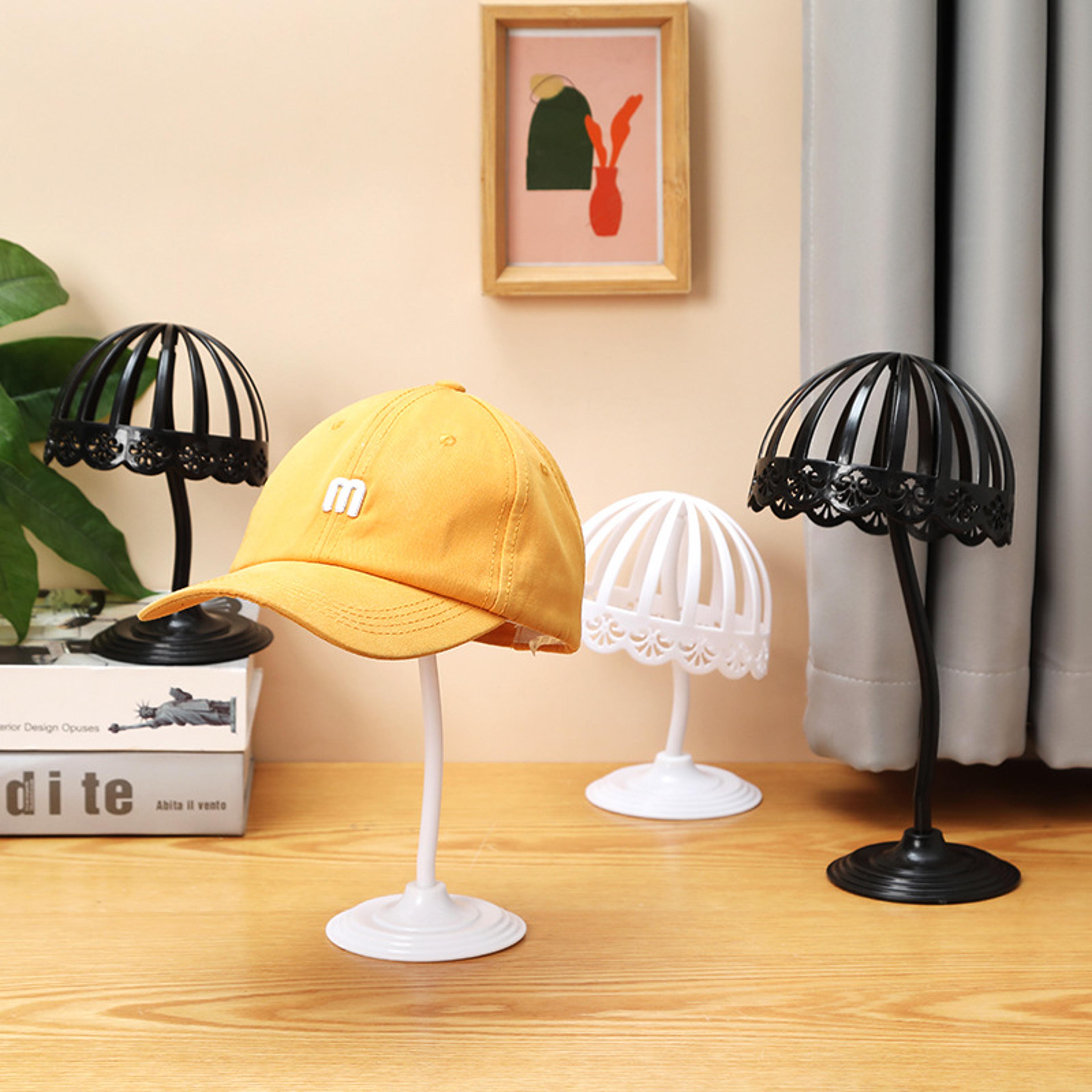freestanding hat & wig display rack, versatile cap storage stand for home & shop