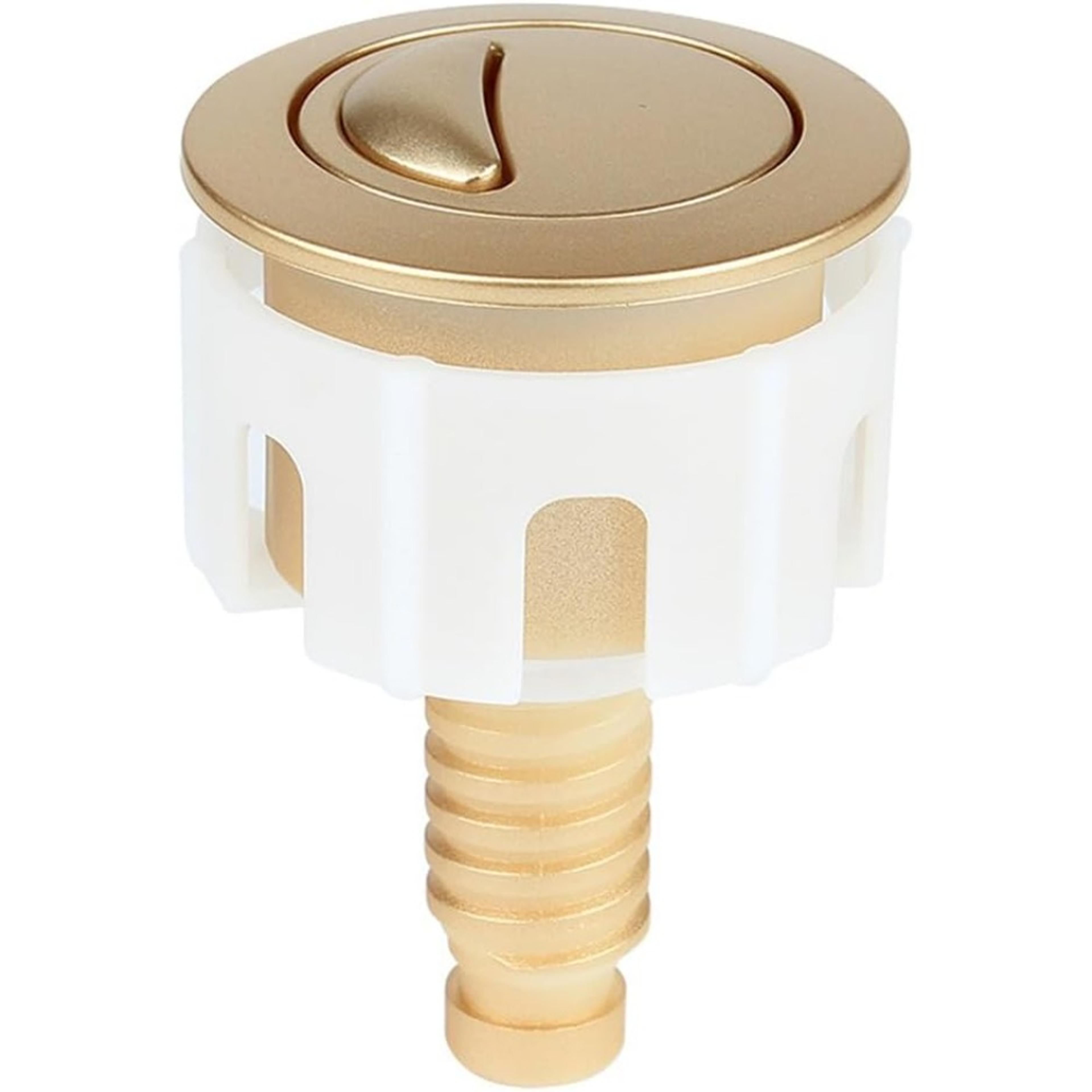 golden plated toilet flush button, easy install cistern flusher replacement for modern bathroom upgrade