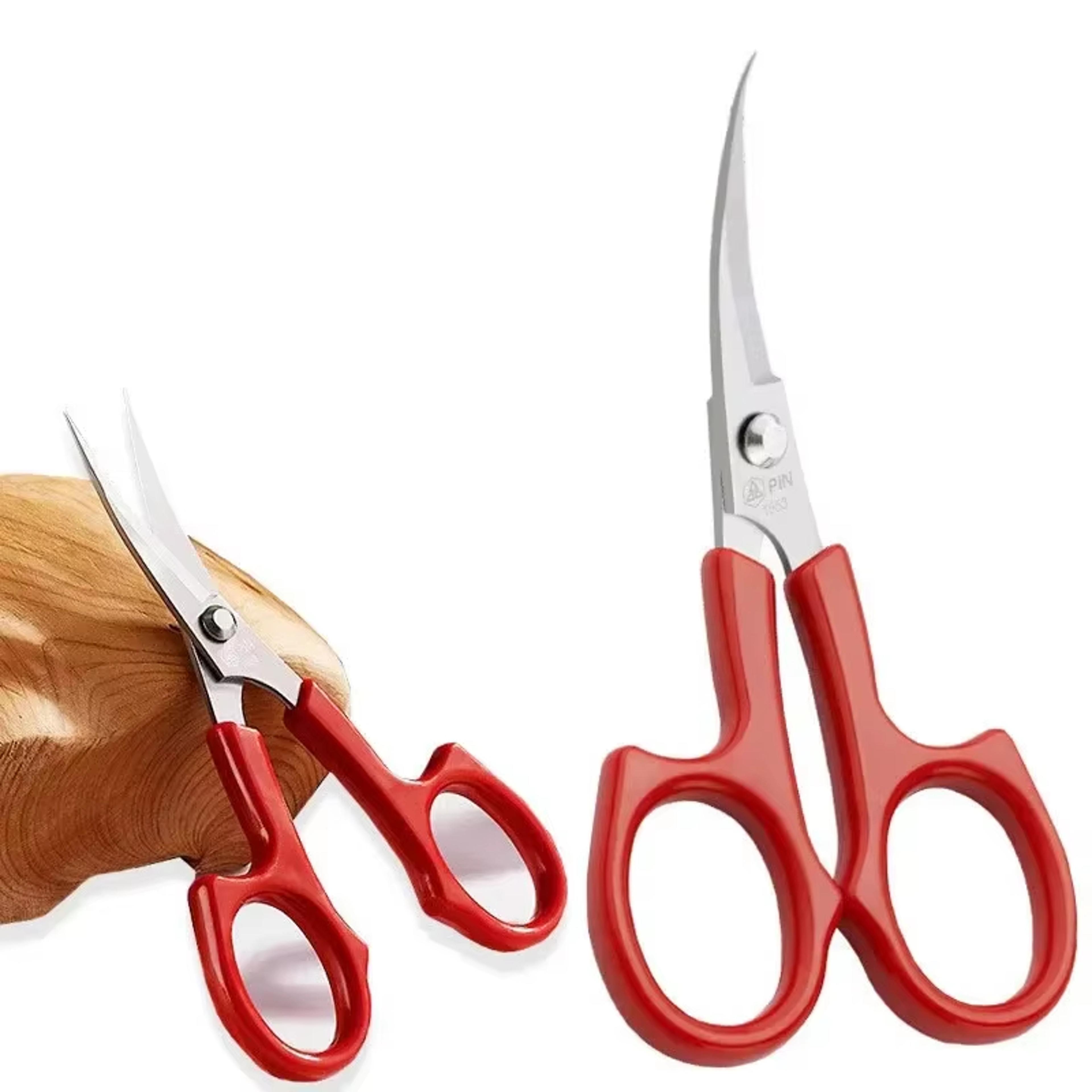 angled curved scissors for embroidery, sewing & cross stitch, precision thread cutter