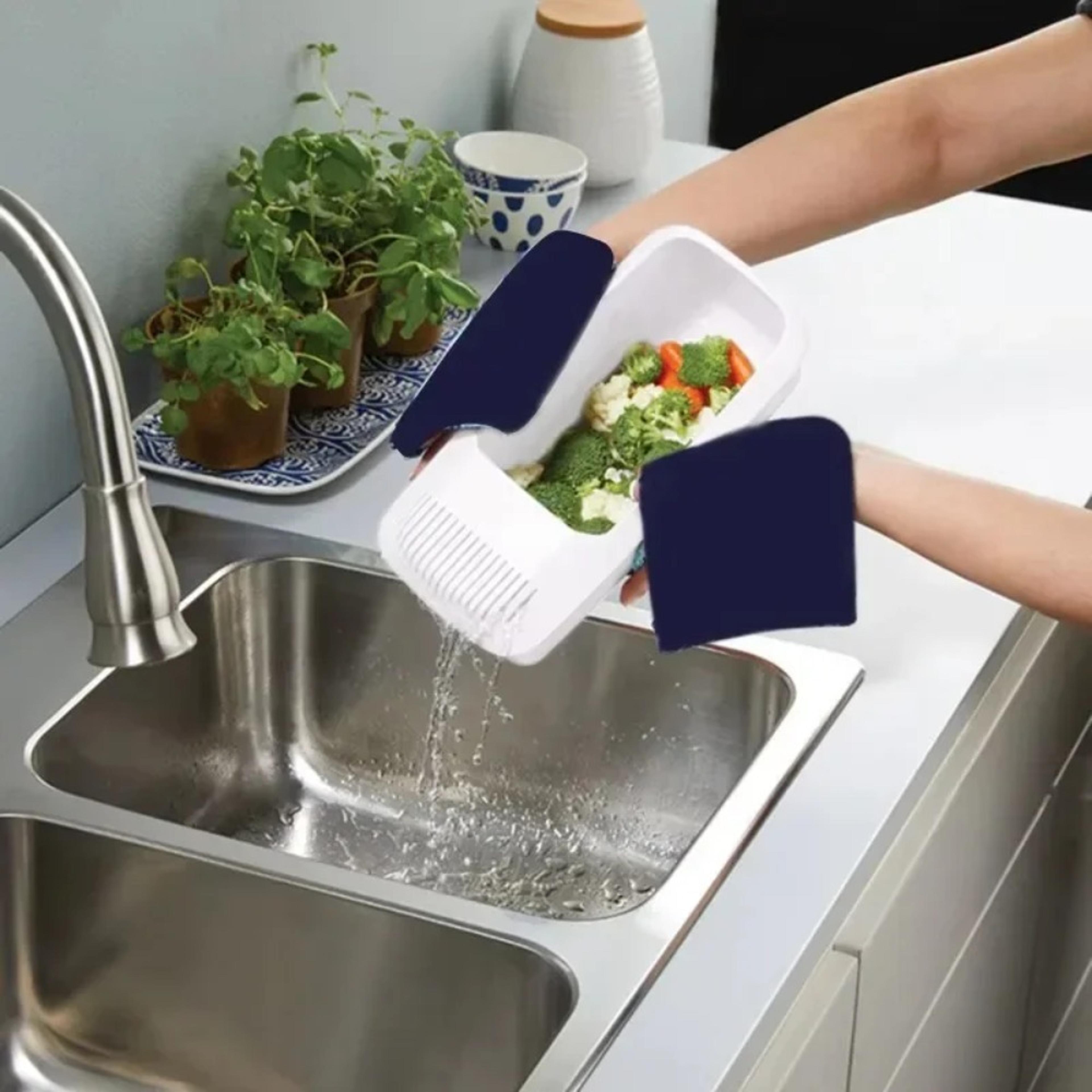 microwave noodles pasta cooker with strainer, eco-friendly plastic spaghetti & vegetable steamer