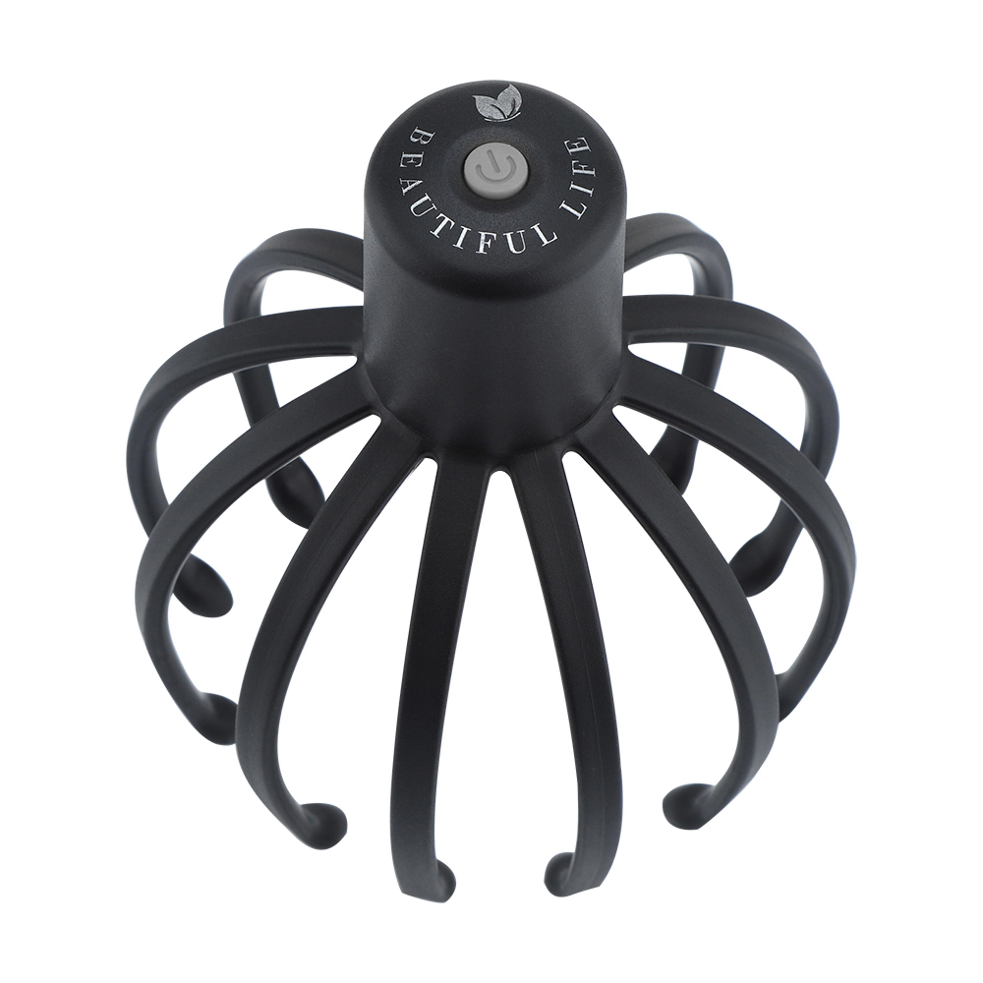 electric head scalp massager with three gears, usb rechargeable octopus claw head massage scratcher