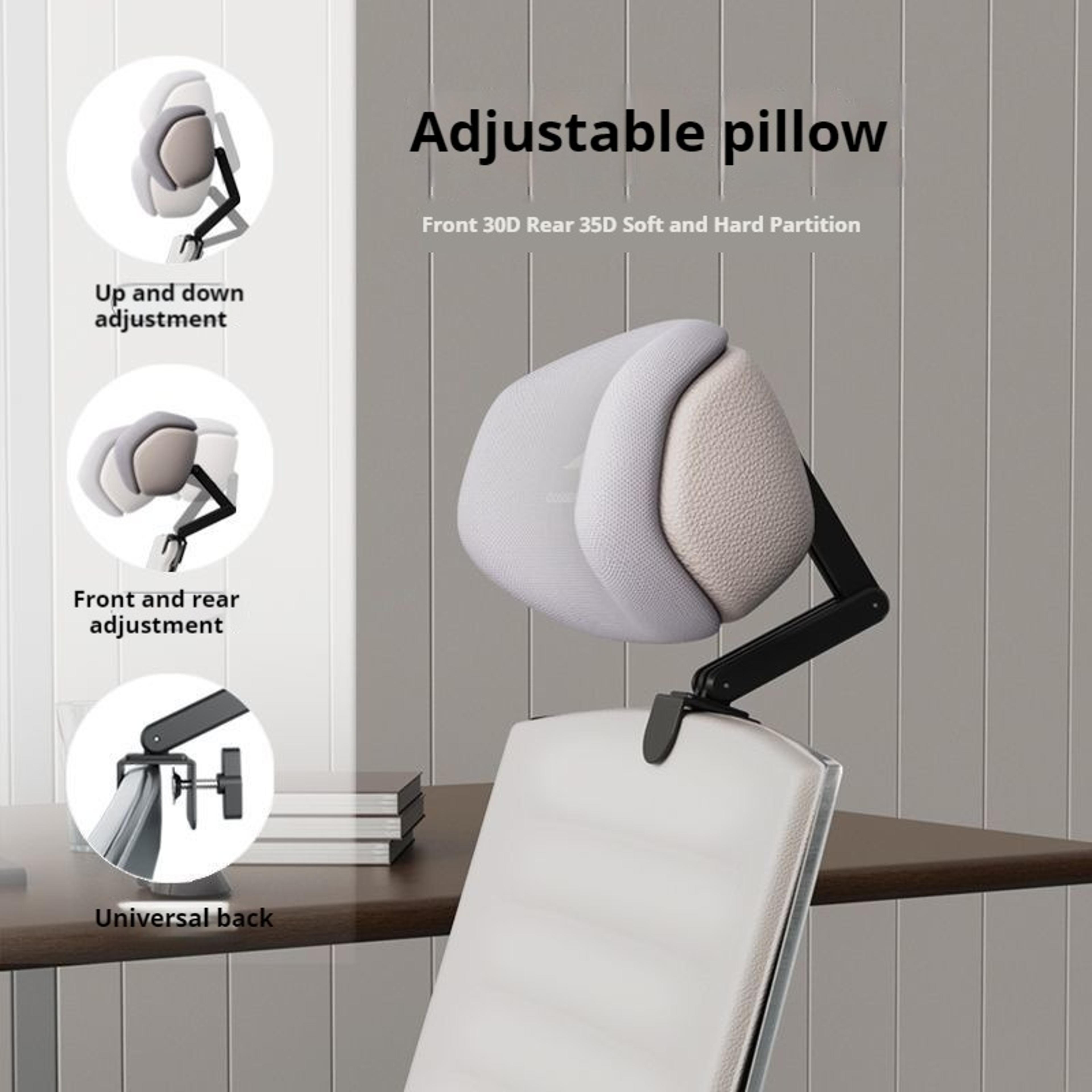 universal ergonomic office chair headrest pillow, adjustable support cushion for comfort at work, home & school