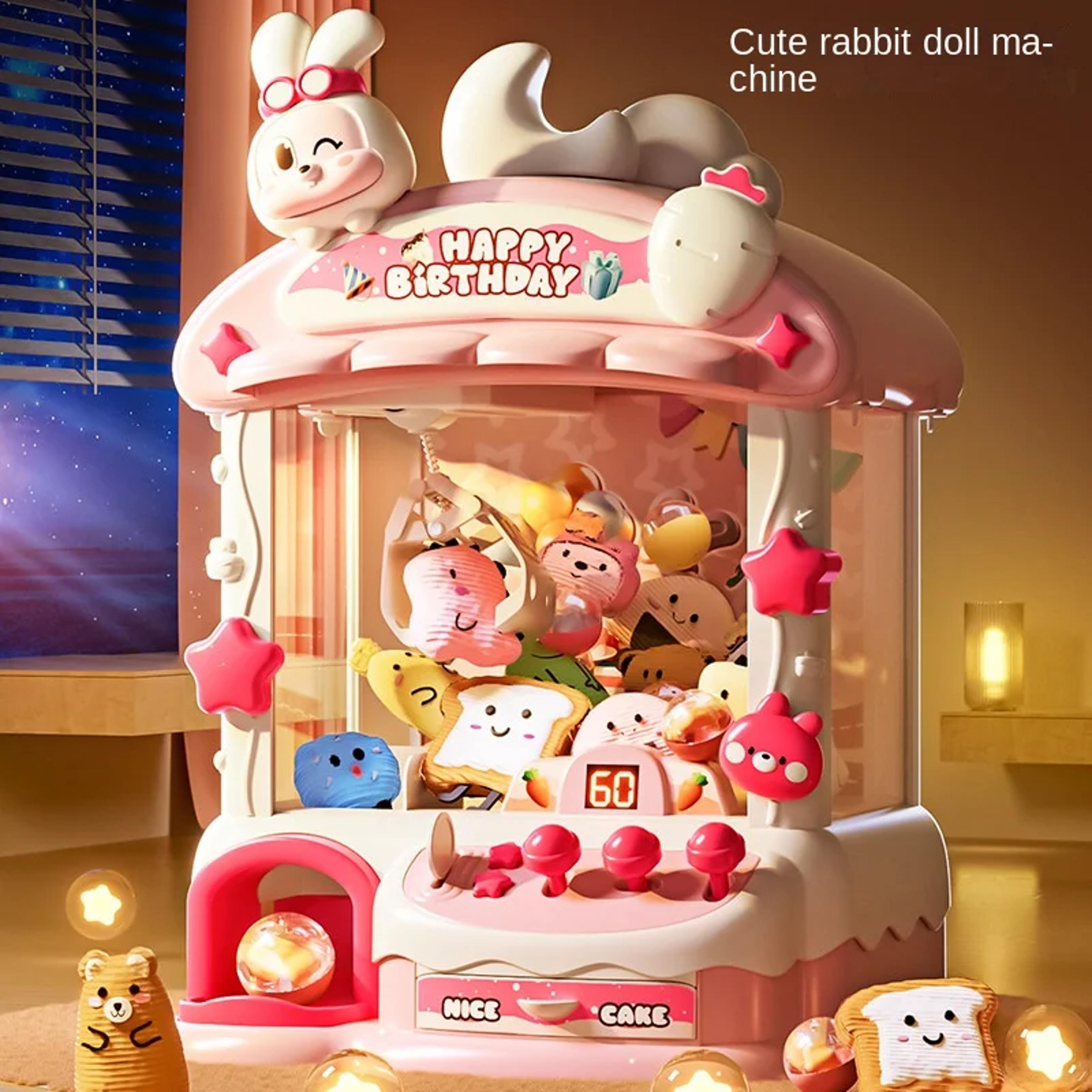 big cartoon rabbit coin operated claw crane toy for kids
