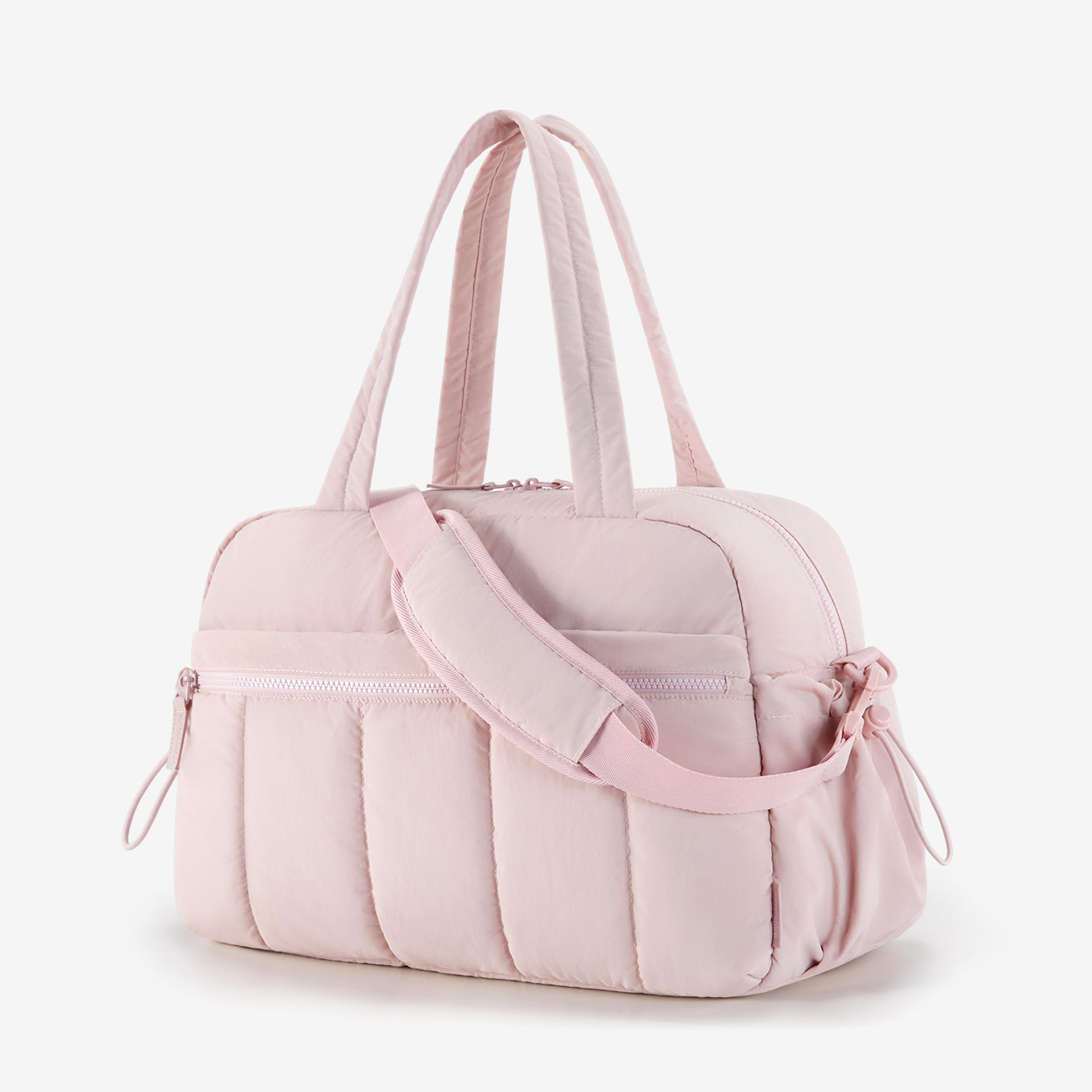 waterproof travel duffel bag with wet pocket, women's gym & weekender shoulder bag, durable beach