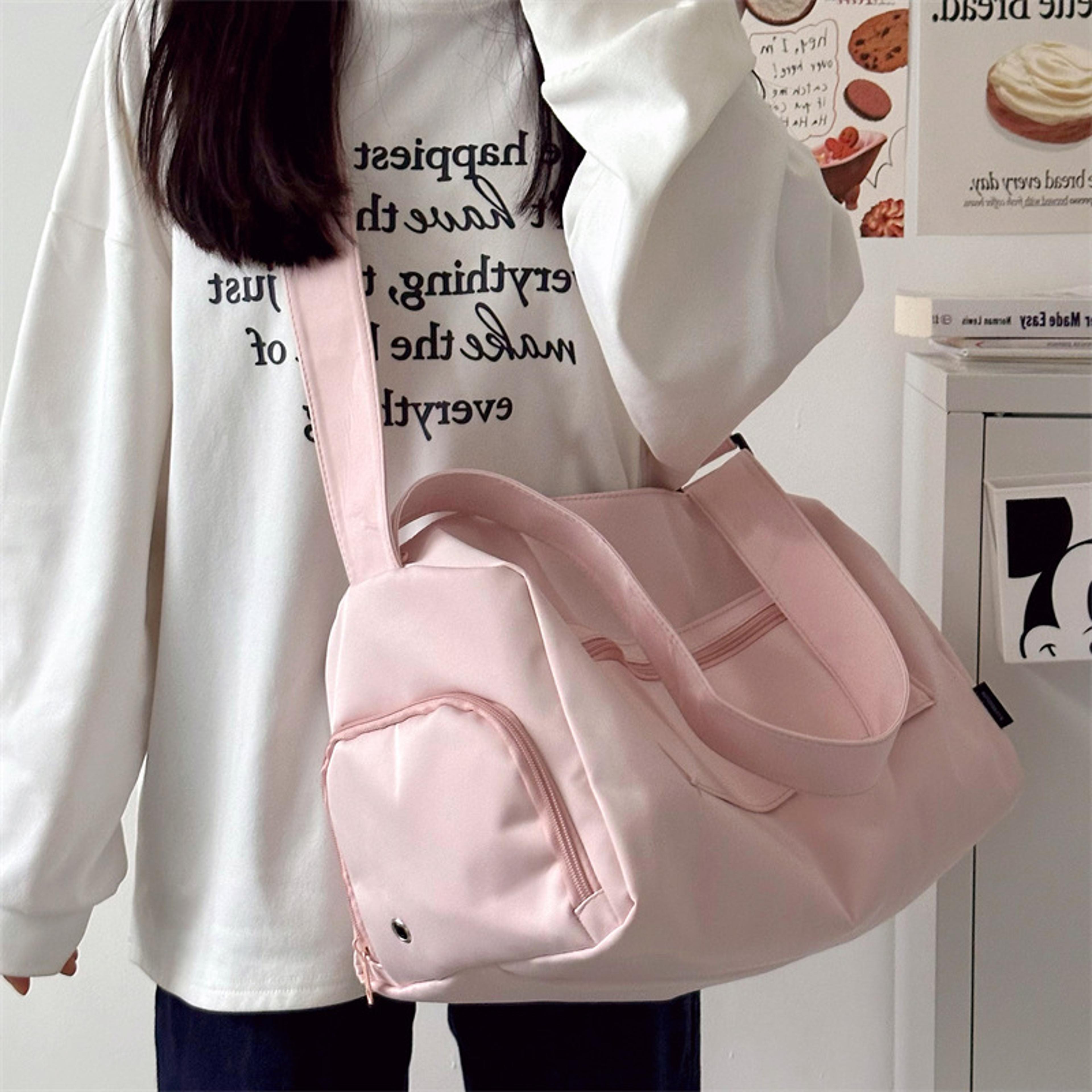 large crossbody canvas tote bag for women, stylish shoulder messenger bag for sports, yoga, and travel