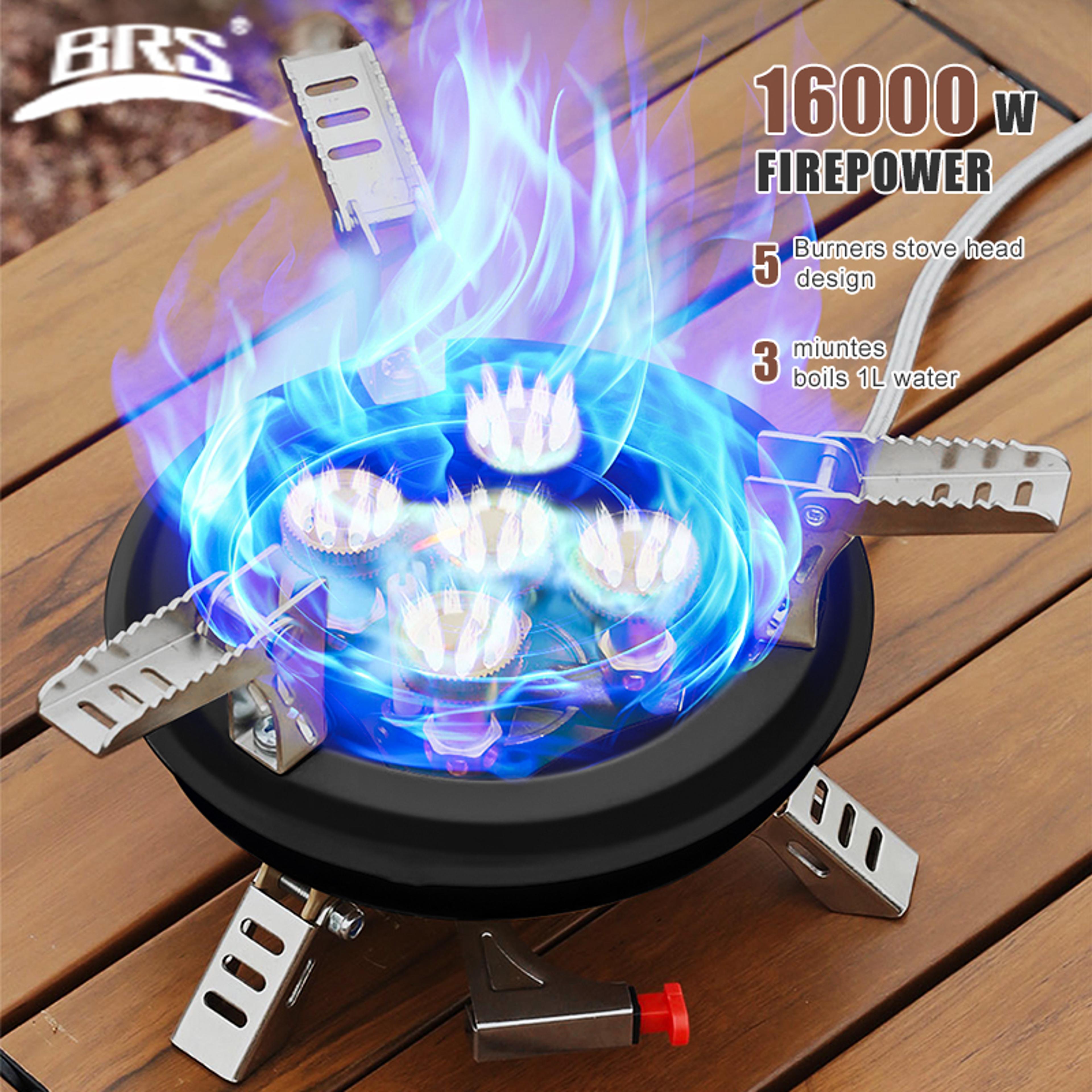 portable camping gas stove, high-pressure propane & butane burner for outdoor emergency use