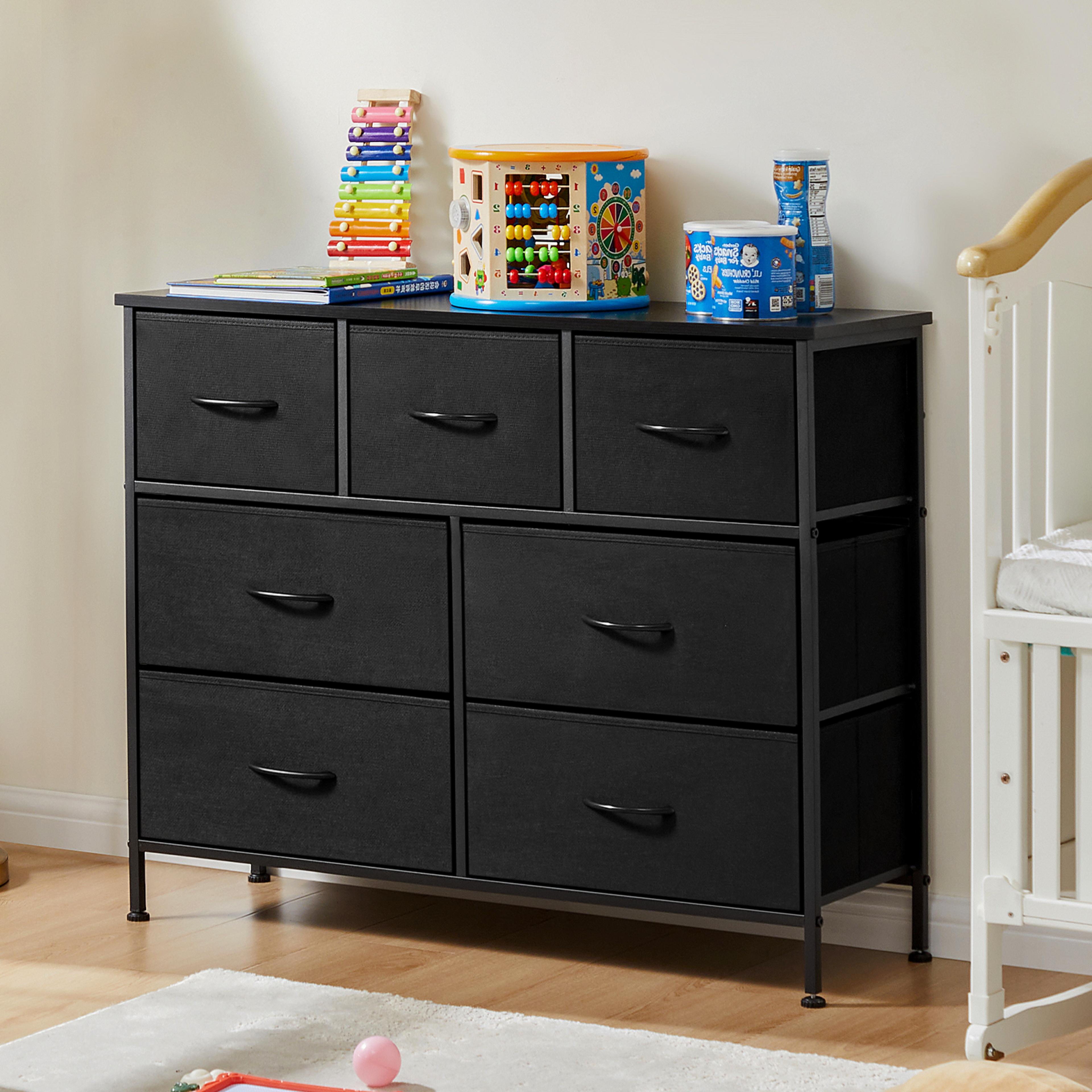 7 drawer fabric drawer dresser organizer for bedroom closet and living room storage