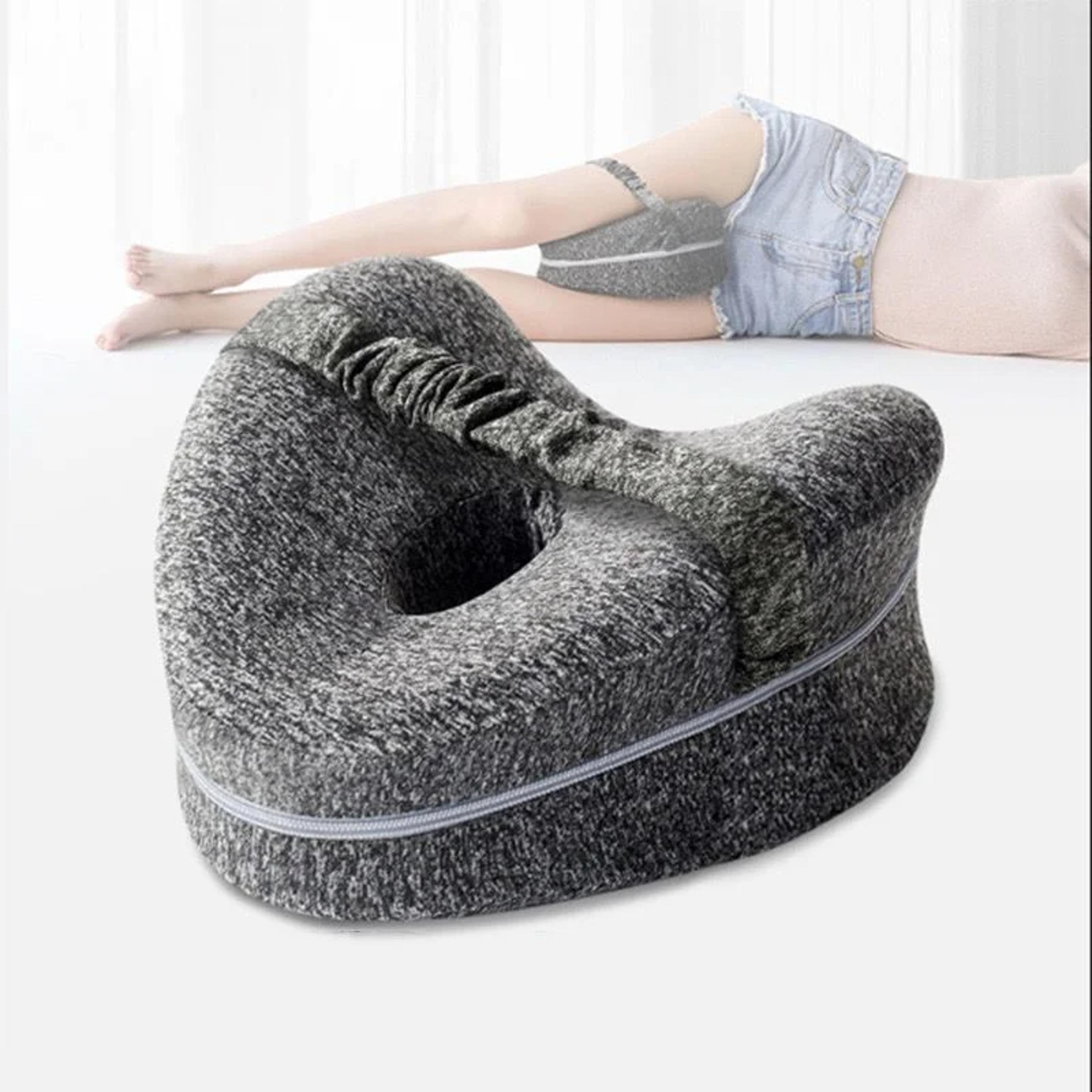 orthopedic memory foam knee pillow for side sleepers sciatica relief and pregnancy leg support