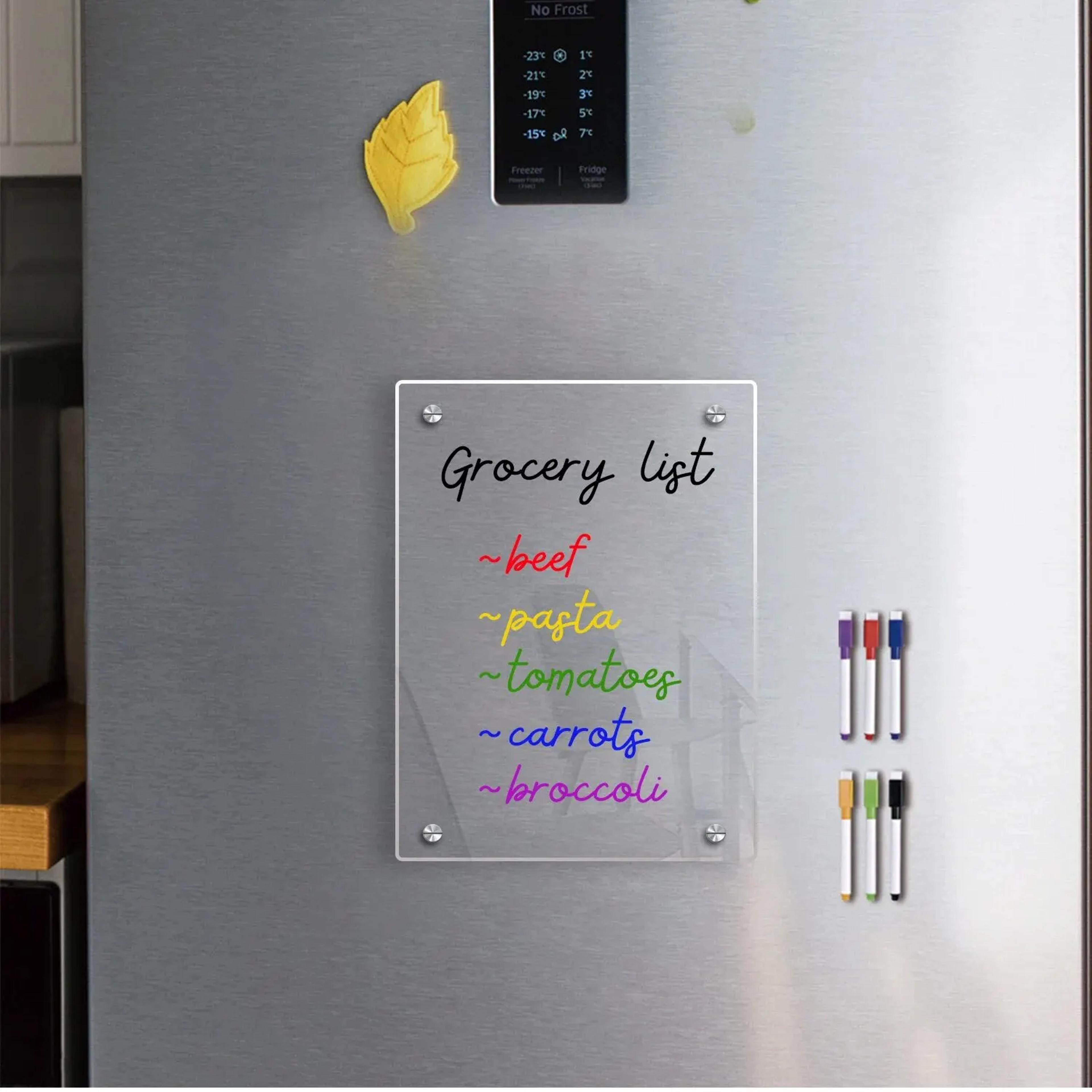 magnetic weekly planner acrylic fridge message board reusable refrigerator planner
