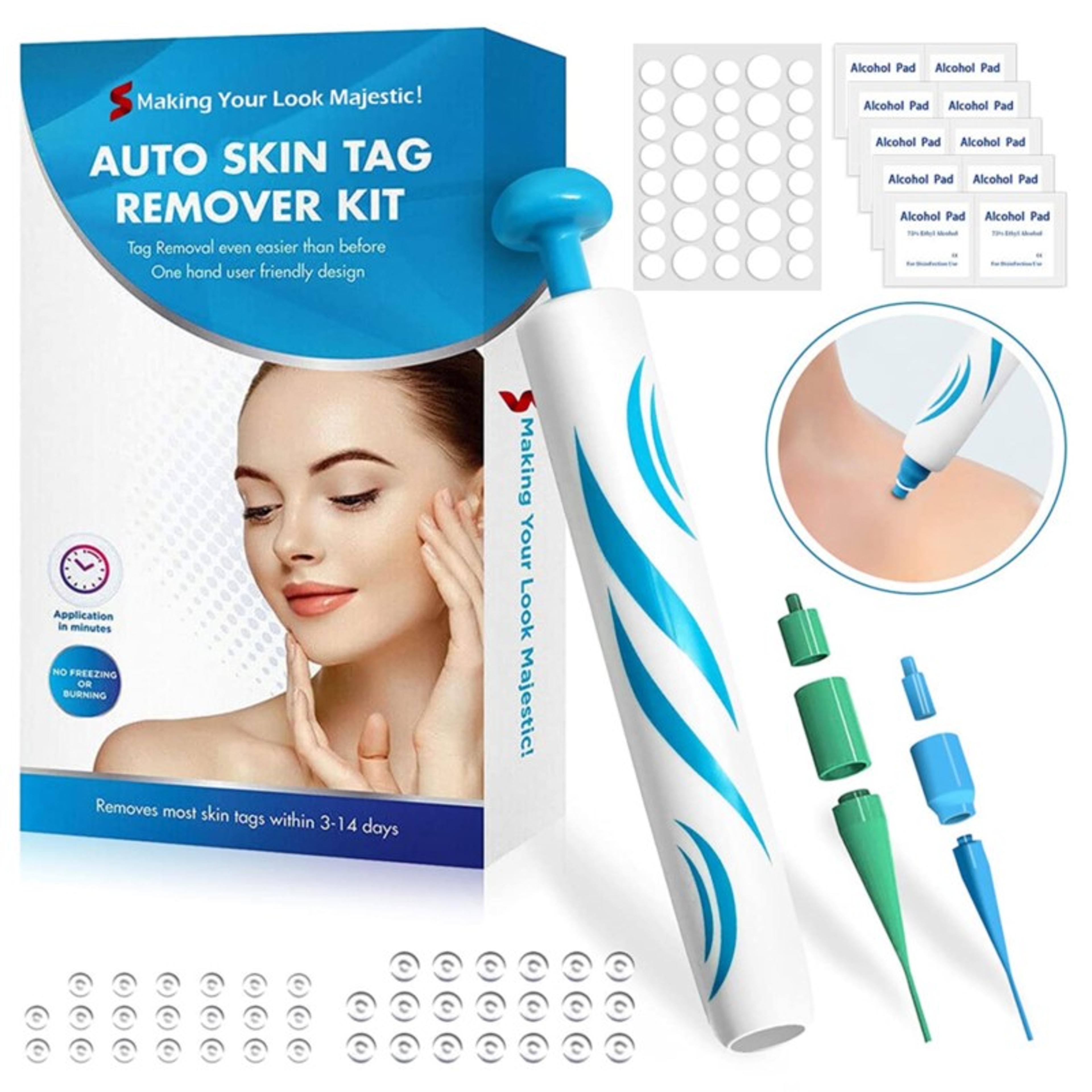 professional auto skin tag remover device, standard & micro kit for warts, moles, and face care