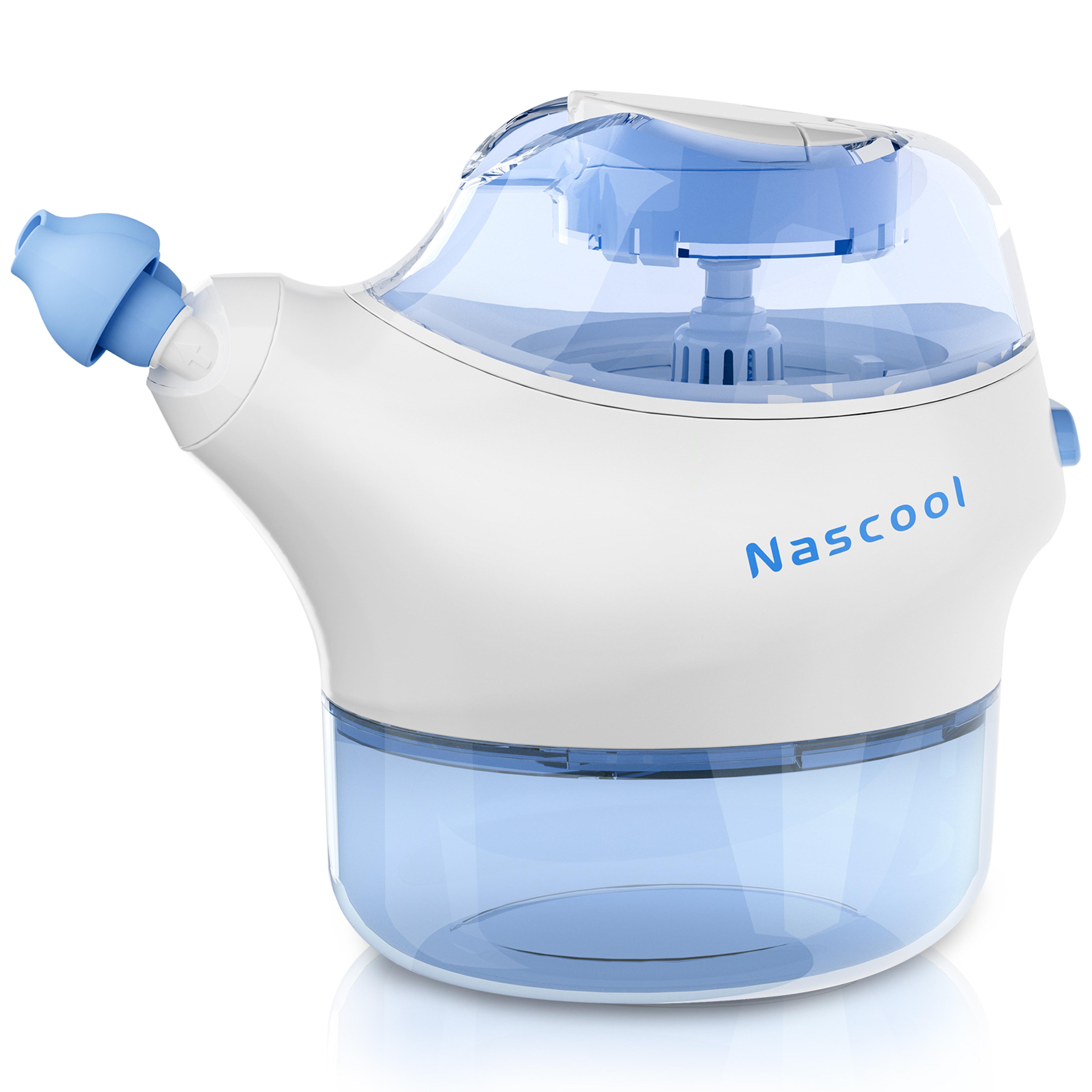 electric nasal irrigation system with 50 saltpods, effective sinus rinse & nose washer for sinus relief