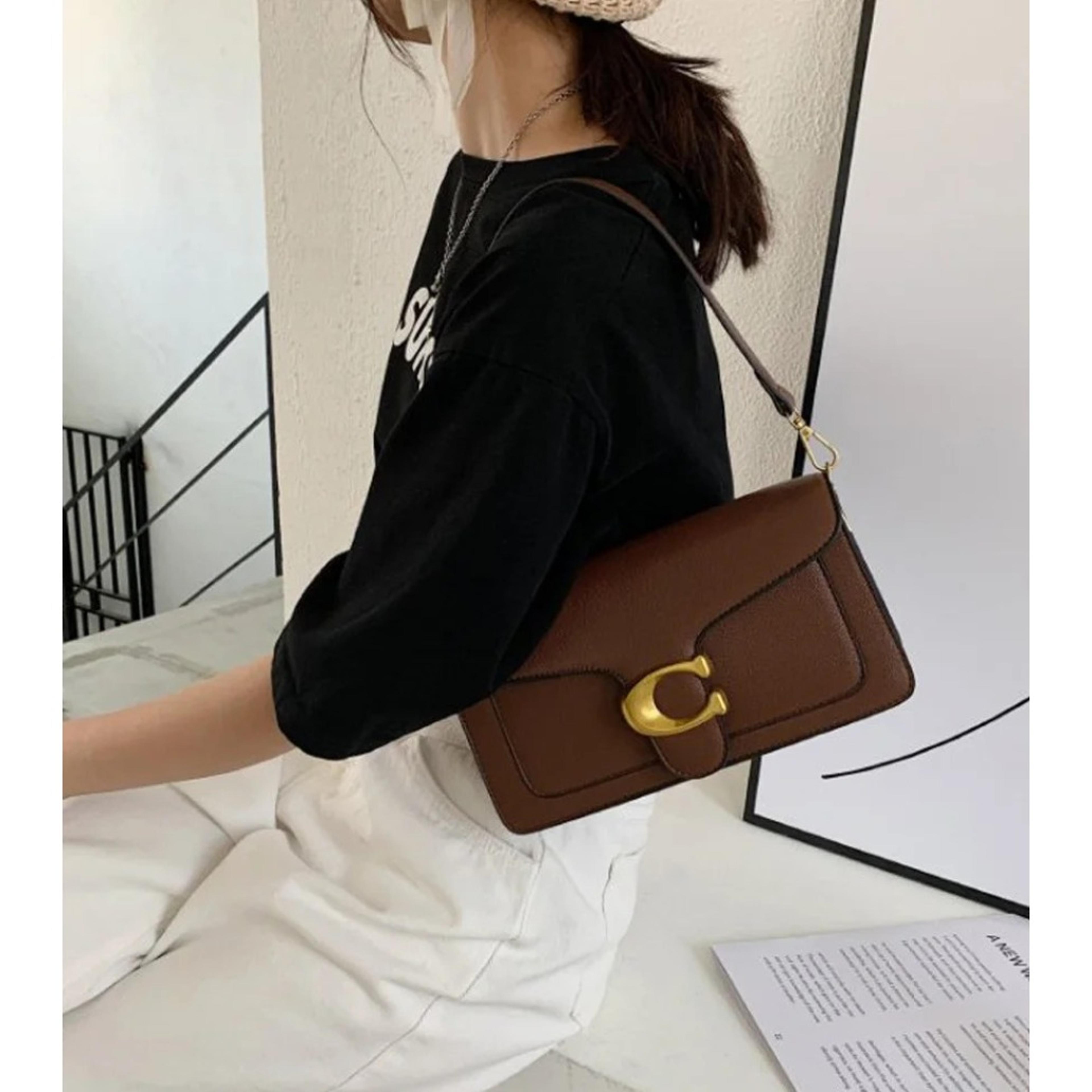fashionable underarm shoulder bag with dual shoulder straps & diagonal small square bag, trendy & versatile