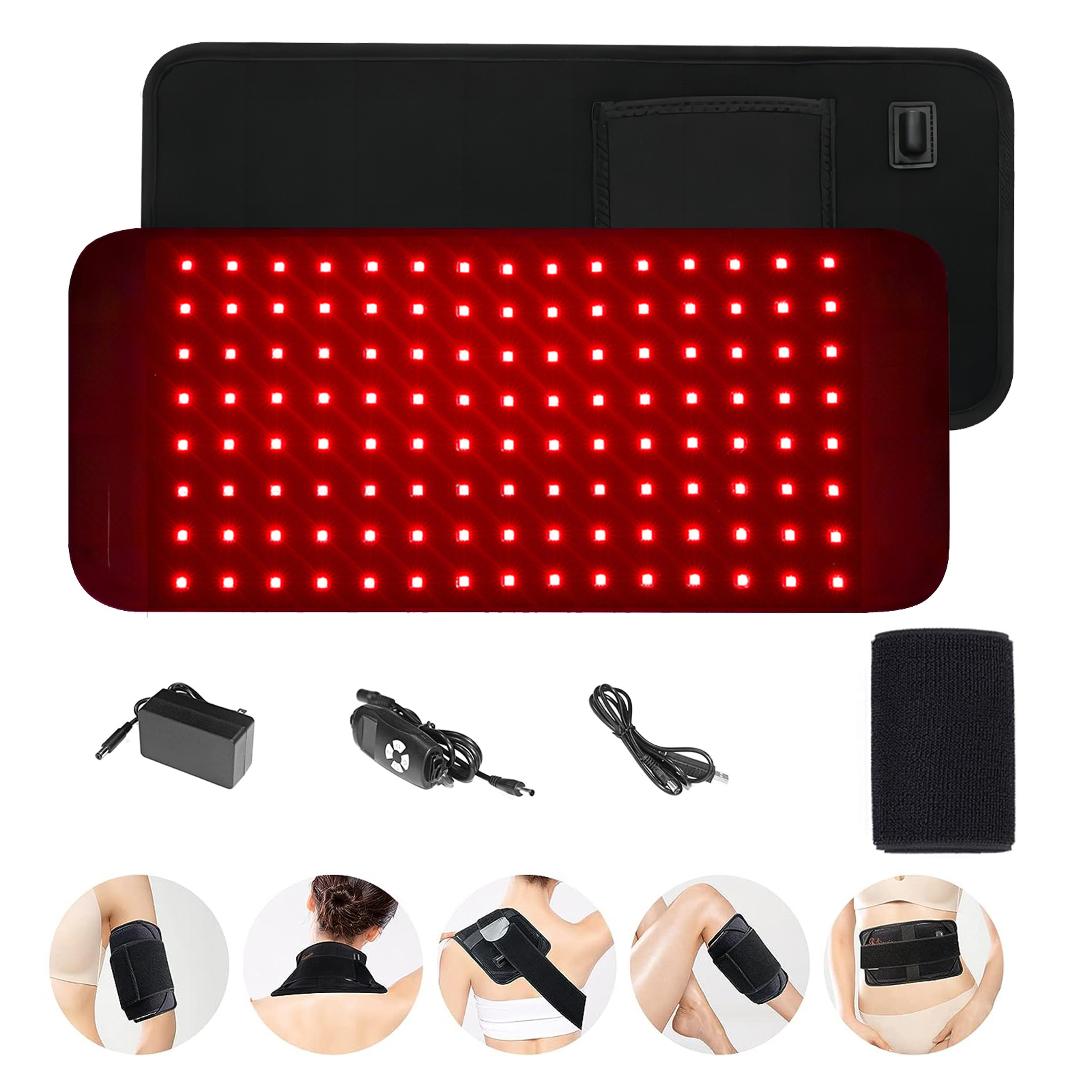 red infrared light therapy pad, led beauty device for face, body, back, knee, hands, and feet relief