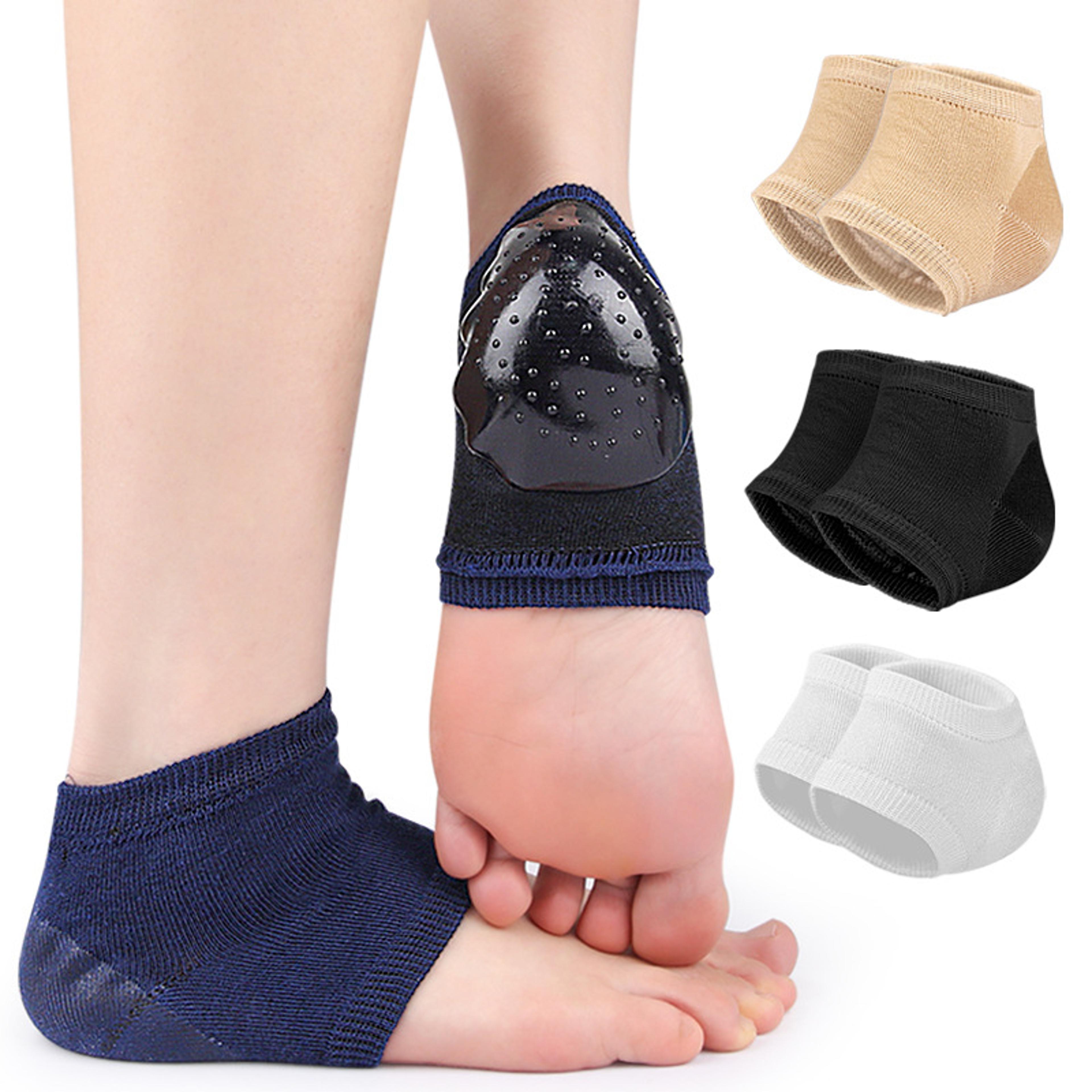 gel heel pads for cracked feet, shock-absorbing cushions for soft, smooth skin repair