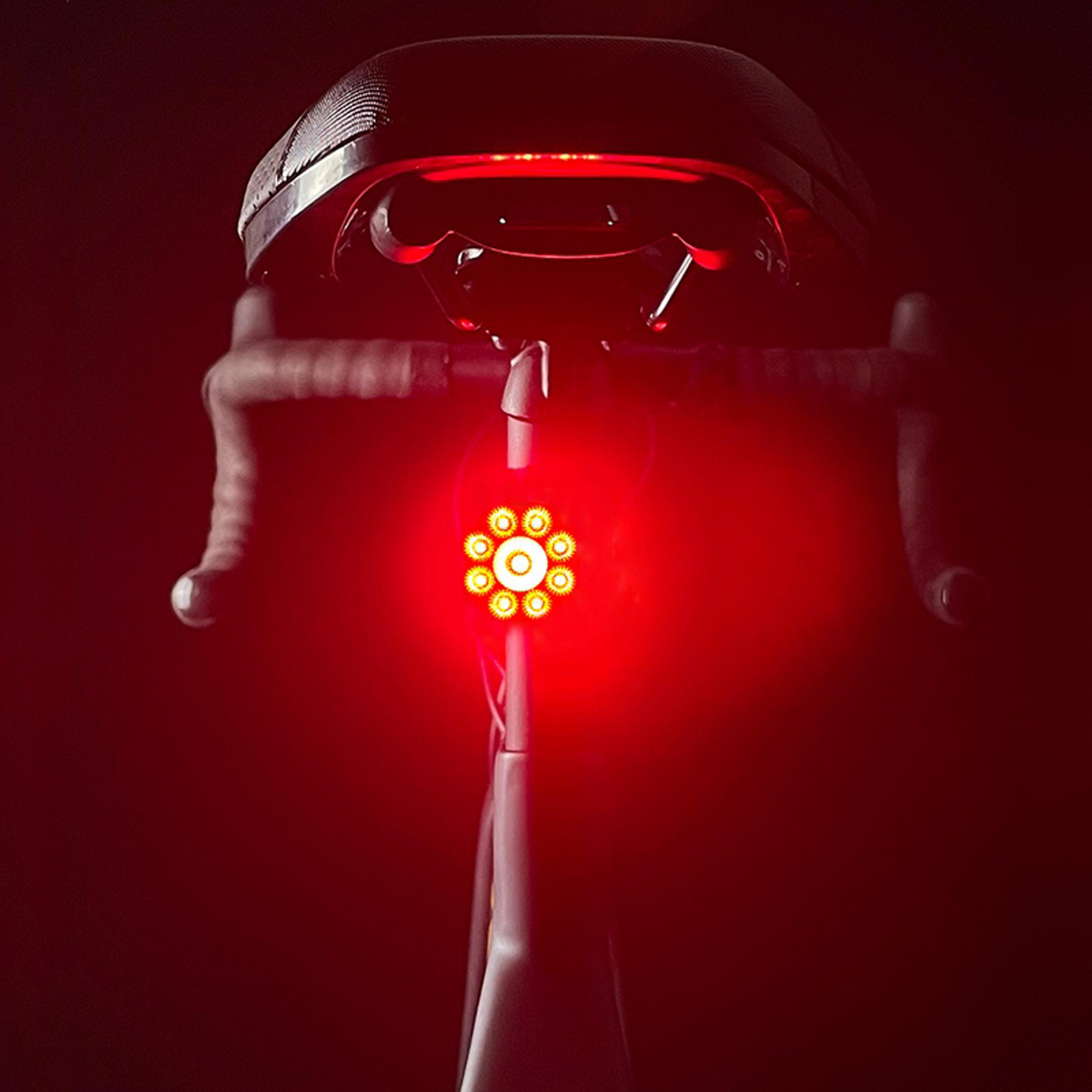 rechargeable bike light set, high brightness led front & rear lights with type-c charging, cycling safety lantern