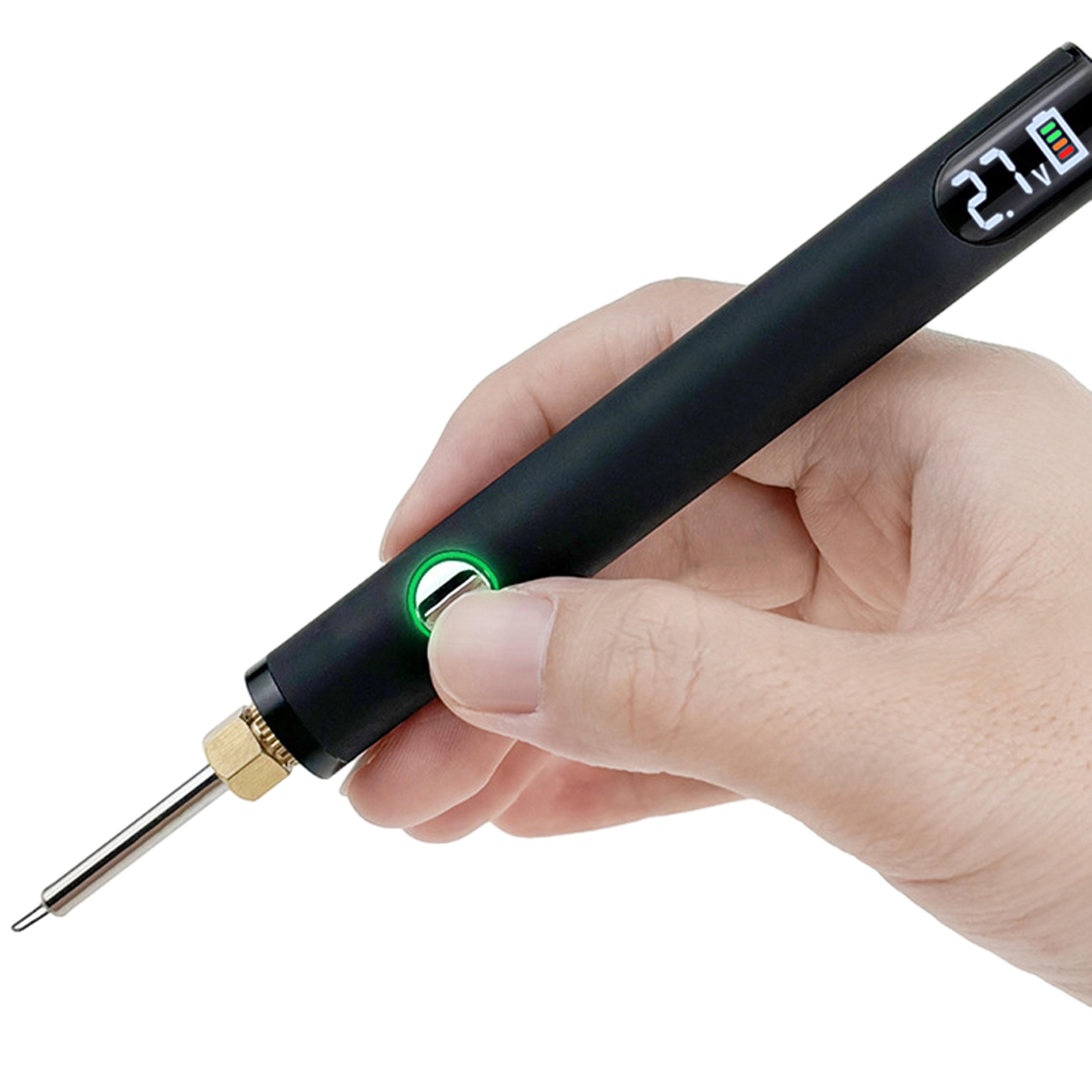 led digital display soldering iron, usb battery-powered wireless soldering tool for precision electronics