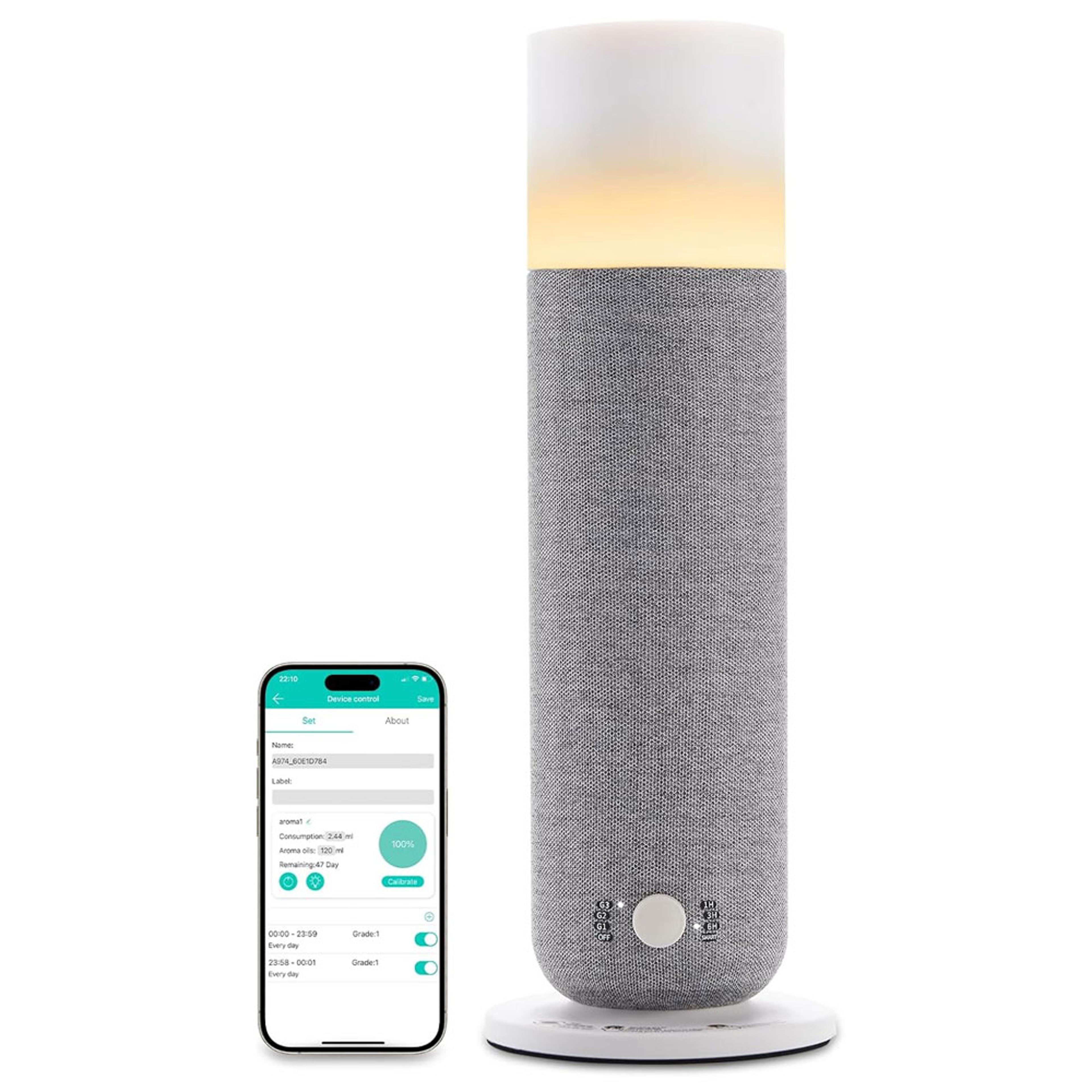waterless essential oil diffuser with candlelight & atmosphere lamp, perfect for home ambiance