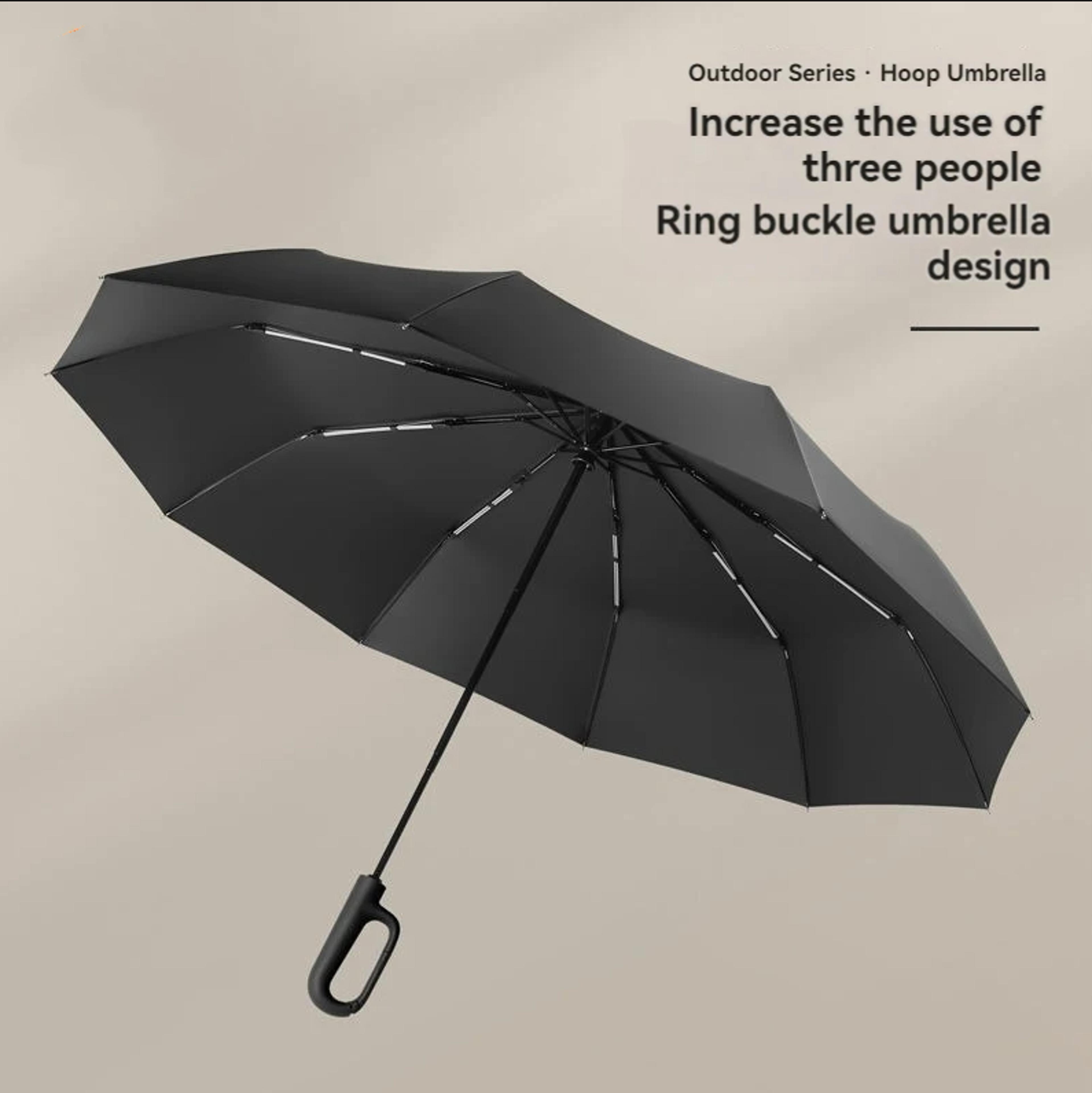 extra large wind-resistant, rainproof uv-resistant fully automatic umbrella with reinforced ring-buckle