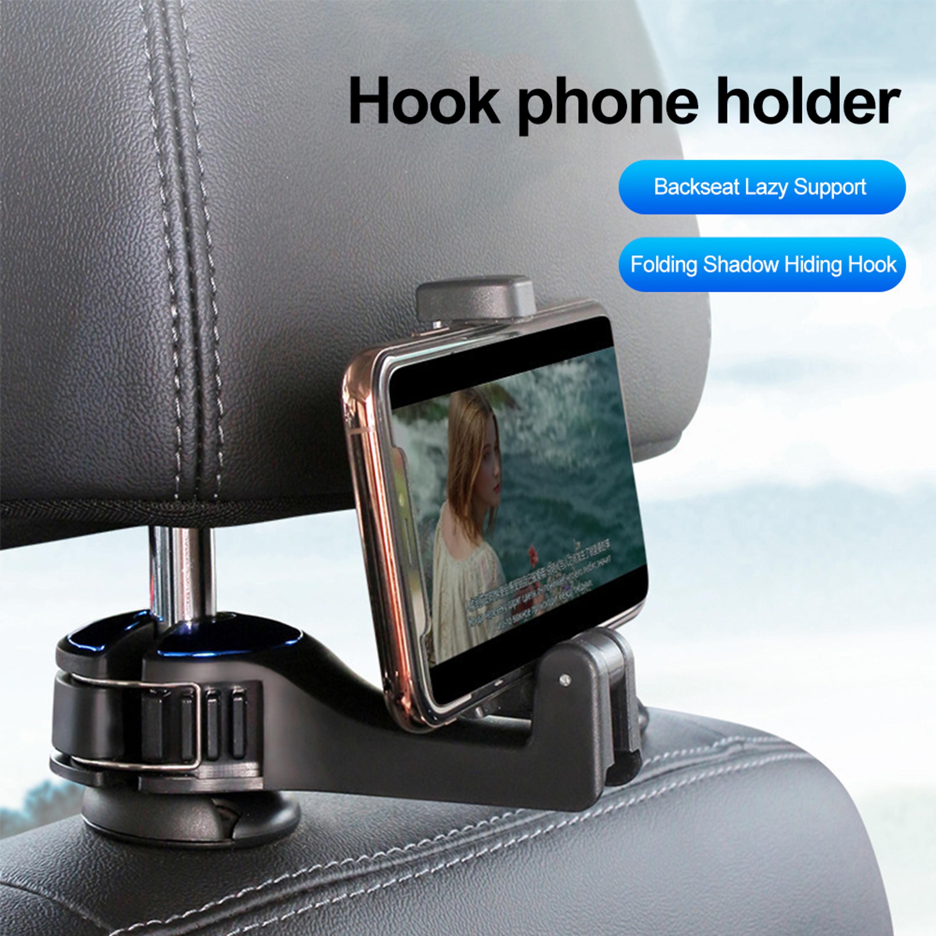 universal car bracket hook, multi-function storage & mobile phone holder for rear seat, bag, purse, cloth