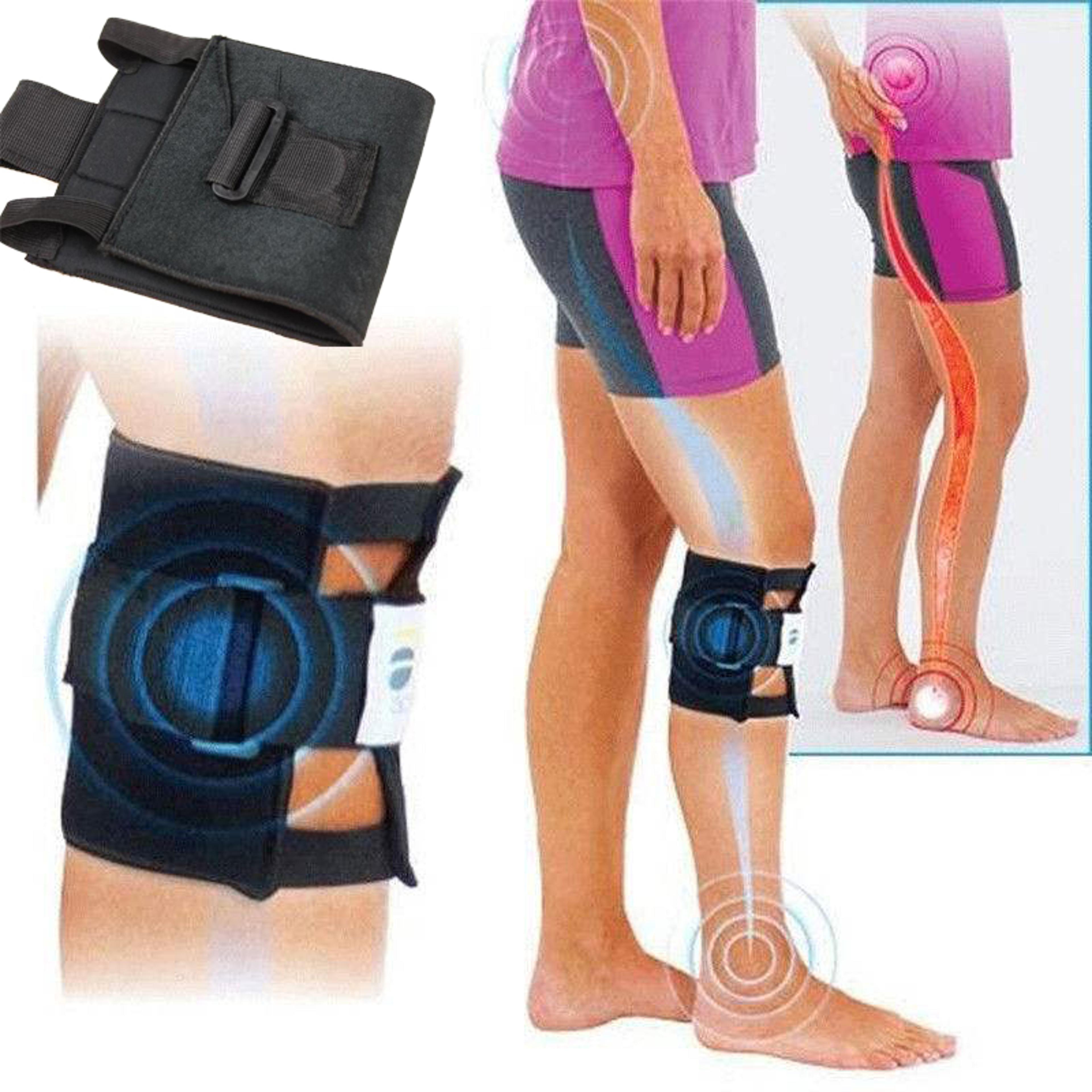 back pain relief knee brace with magnetic therapy & acupressure, sciatic nerve tension reliever