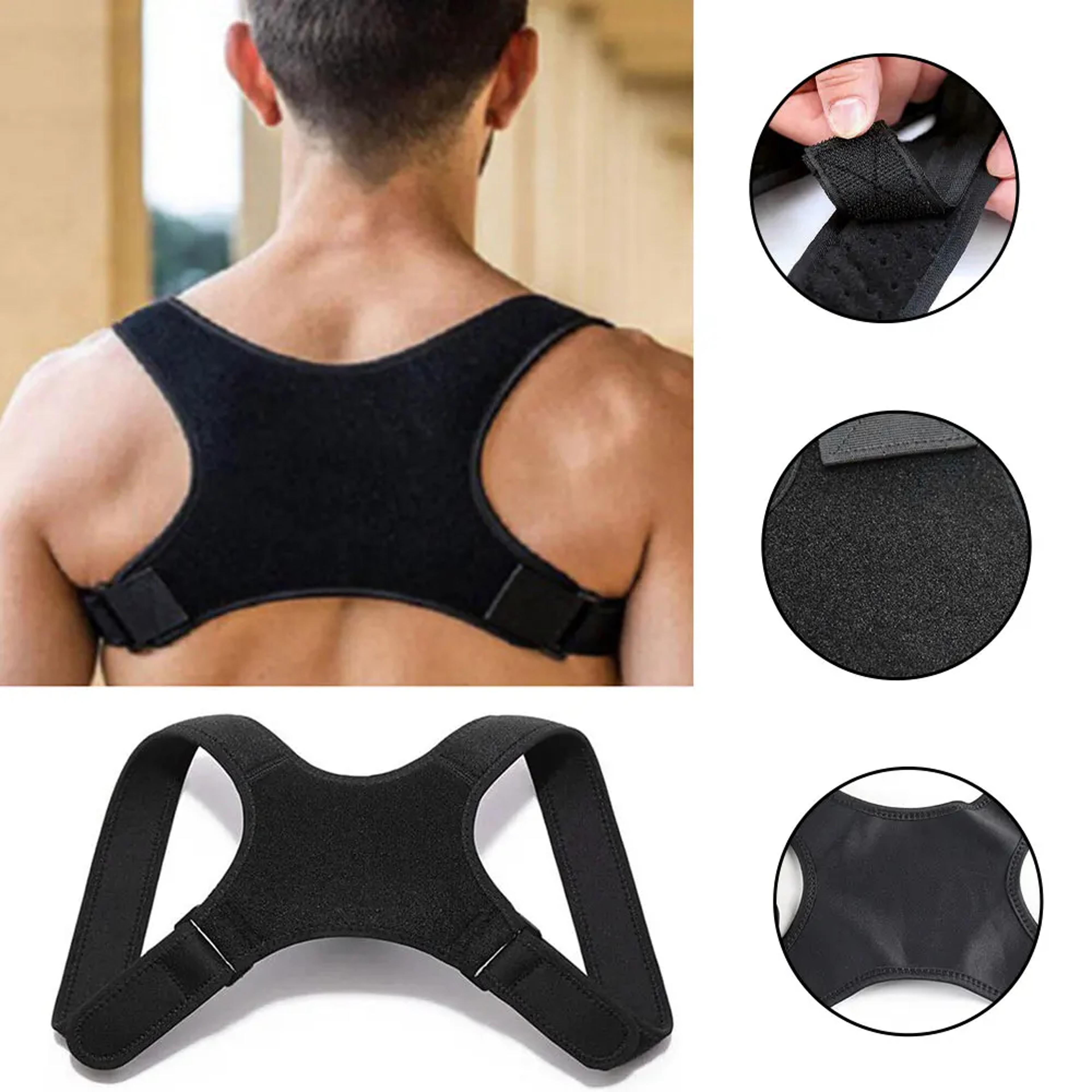 adjustable posture corrector & back support belt for spine, shoulder, and neck, invisible hunchback belt for adults