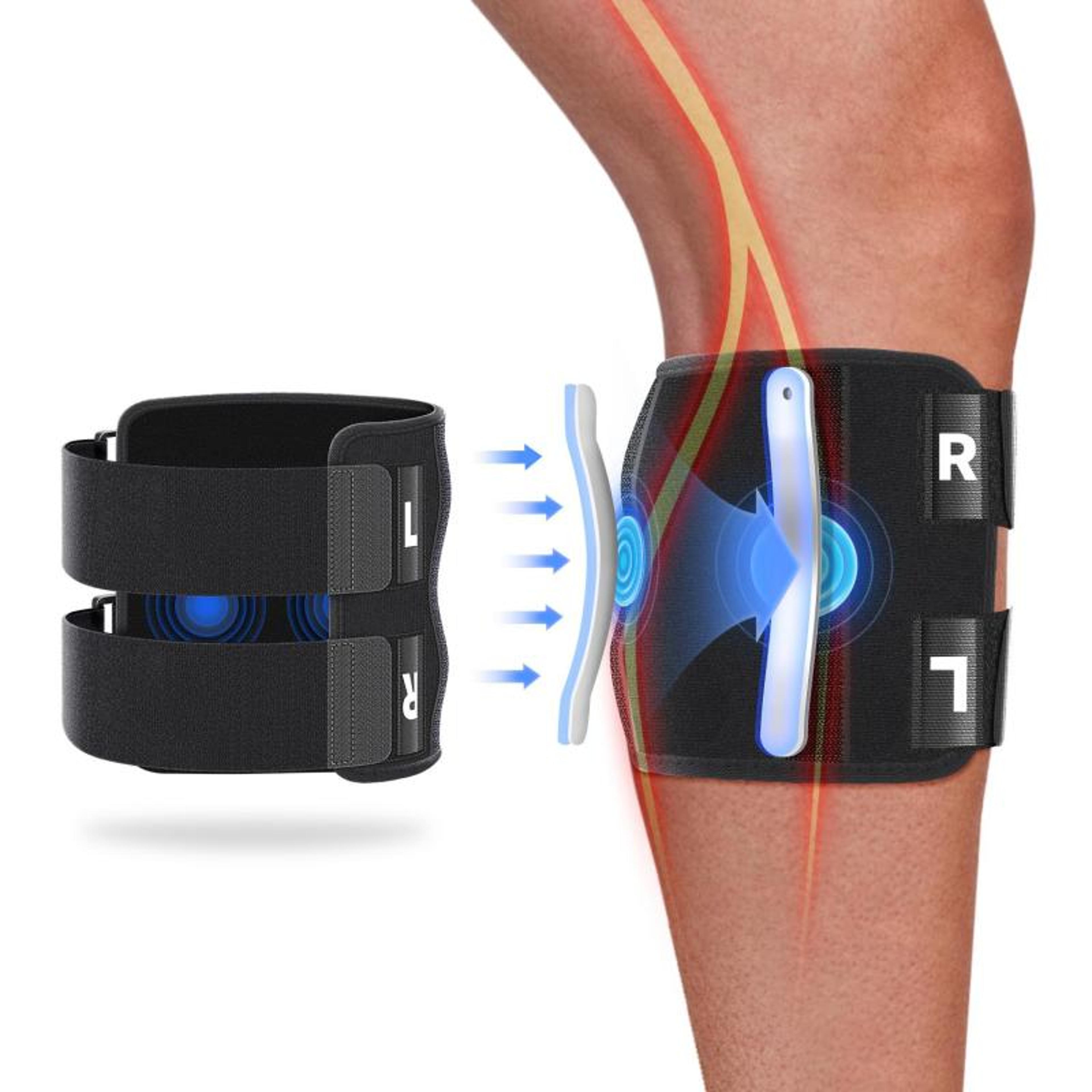 sciatica pain relief brace, adjustable nerve compression support with dual pressure pads