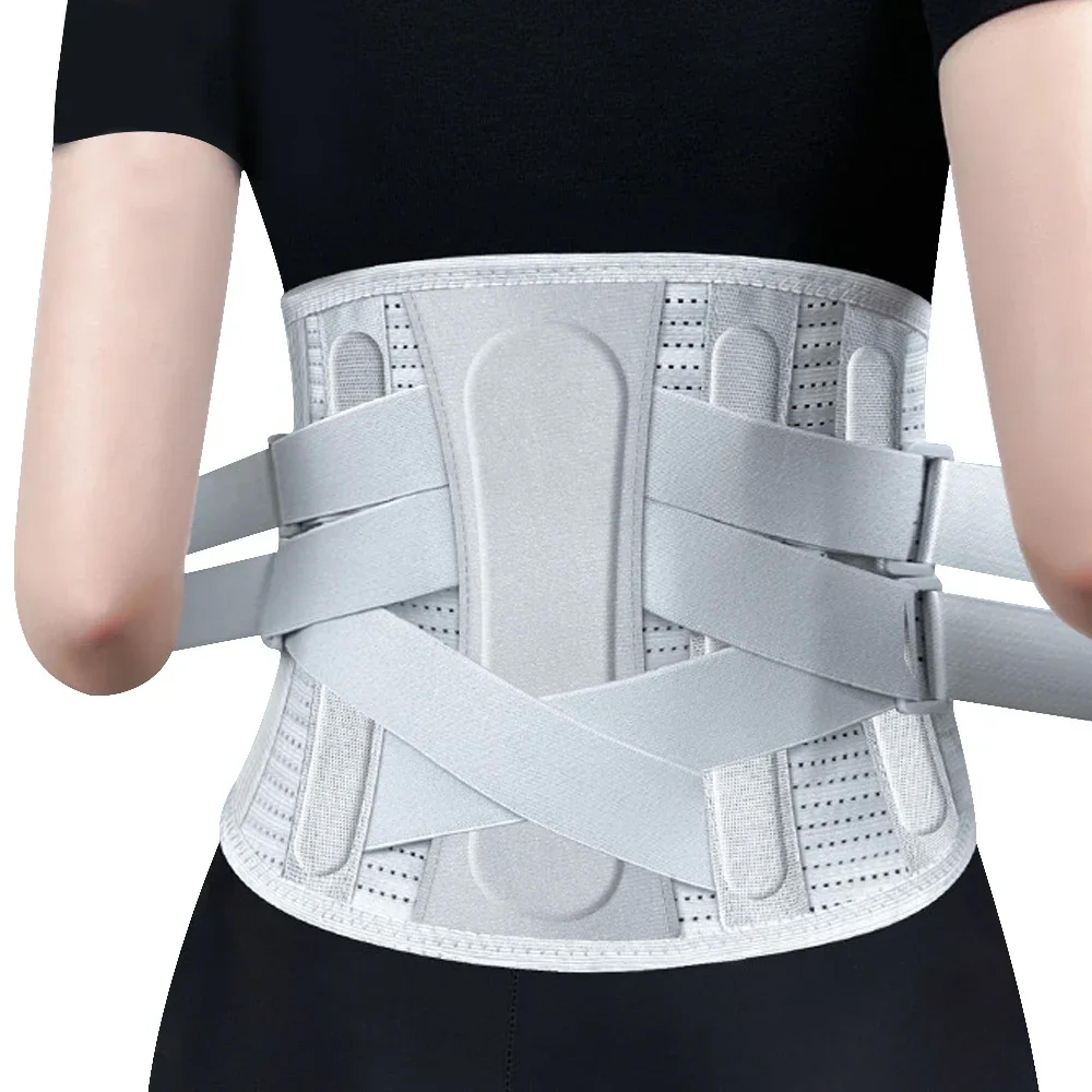 high support lumbar back brace belt for lower back pain relief and posture stability