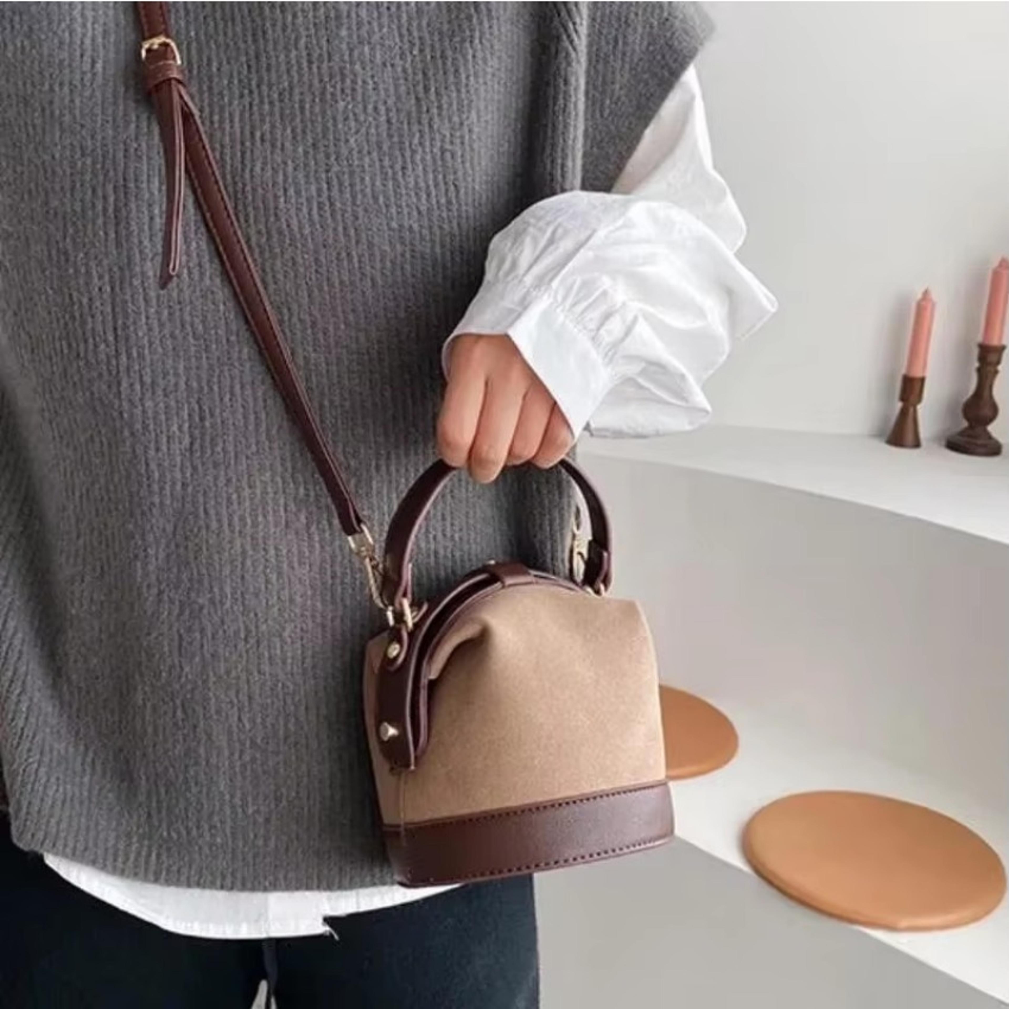 korean-inspired shoulder bucket bag, versatile crossbody fashion handbag for spring & summer