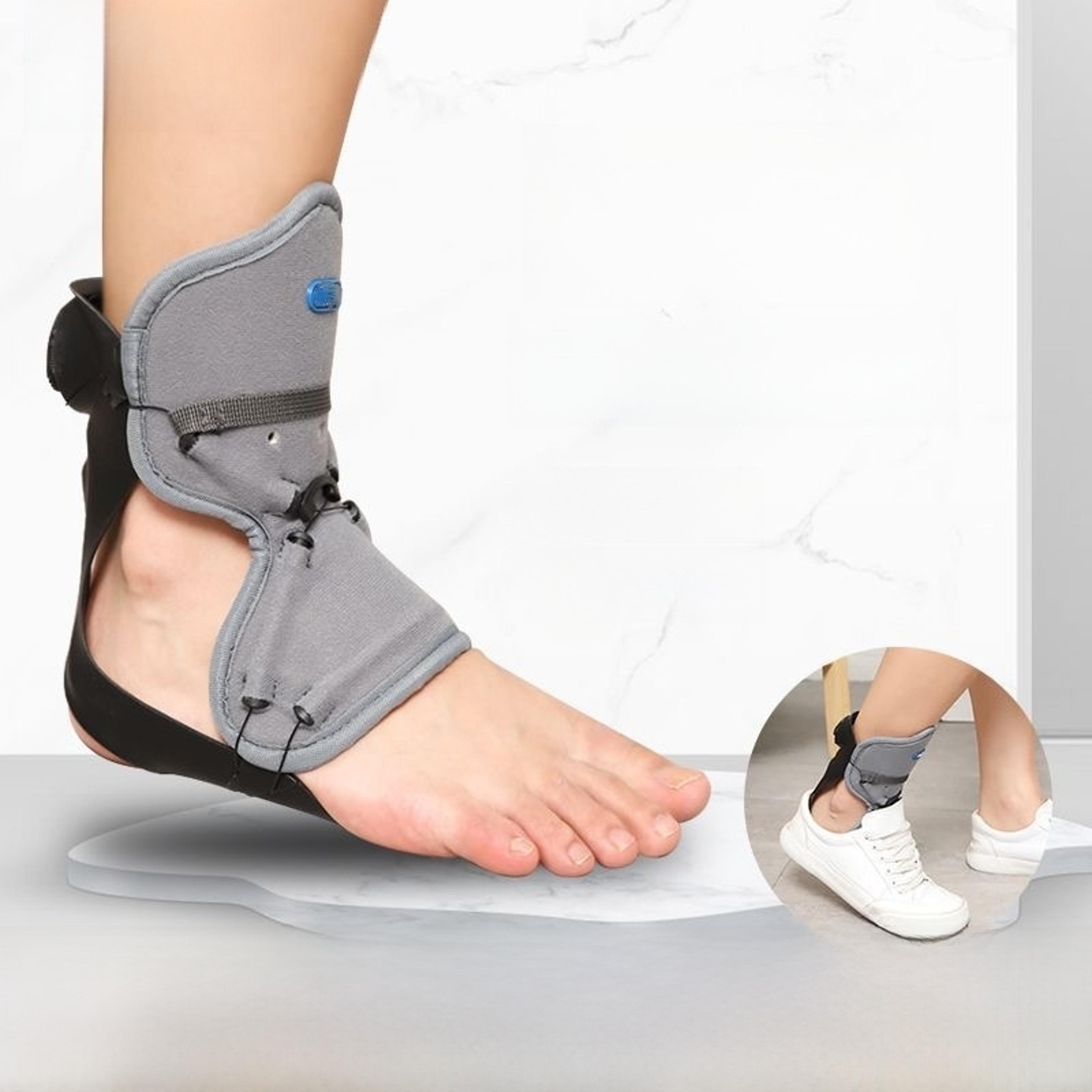 adjustable ankle foot orthosis for stroke rehabilitation and drop foot support