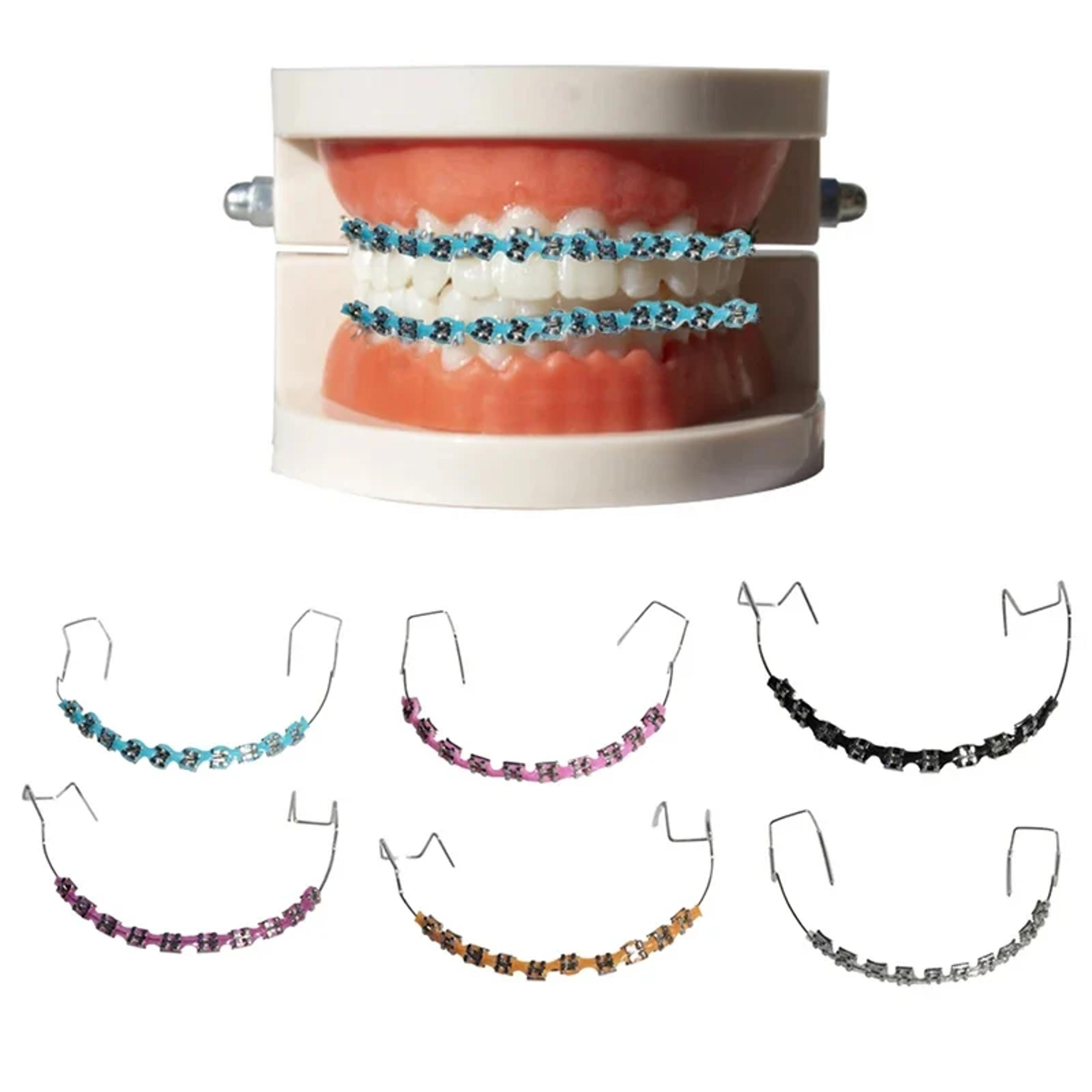 colorful fake braces fashion set, temporary tooth jewelry accessory