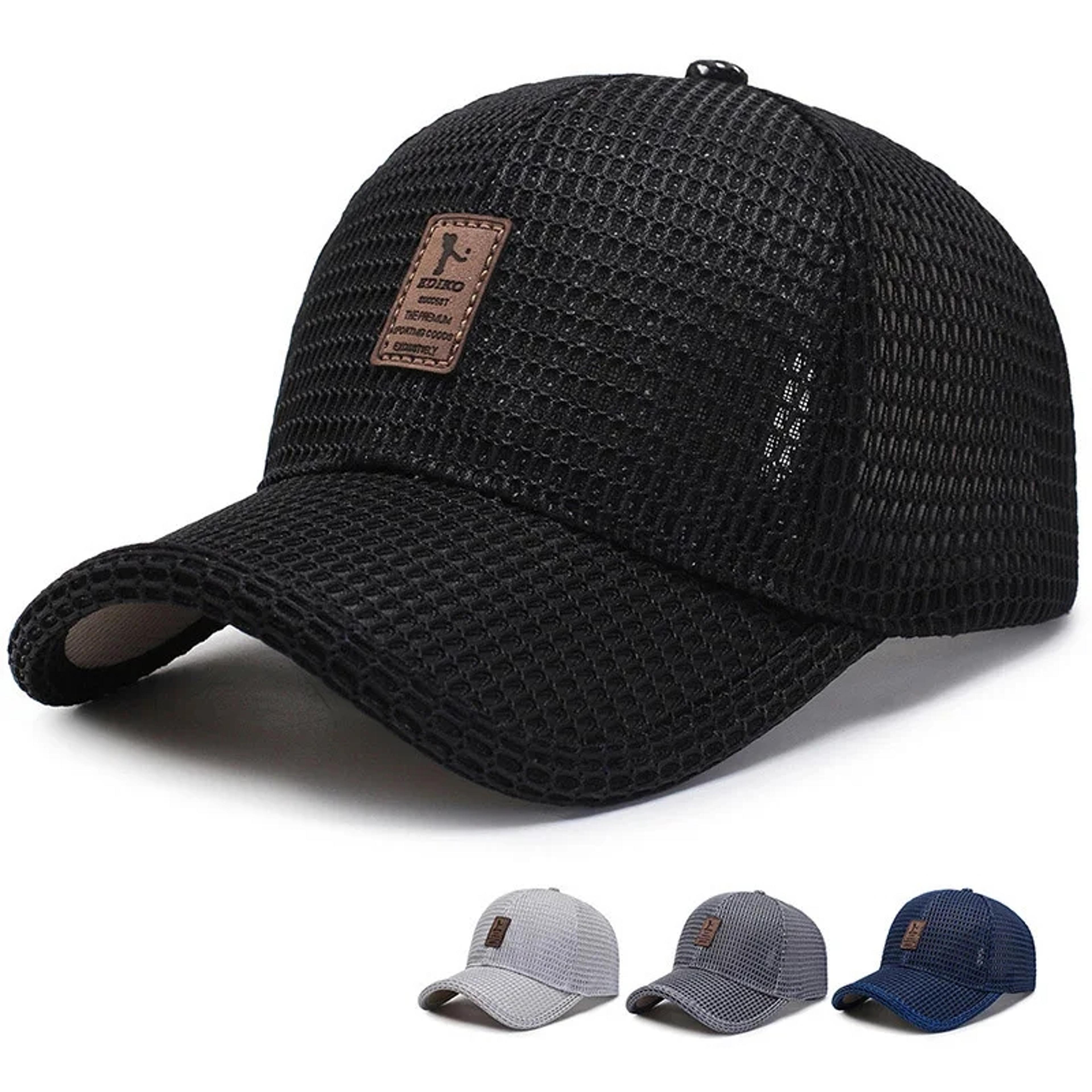 breathable mesh fishing hat, lightweight summer baseball cap for outdoor sports & sun protection