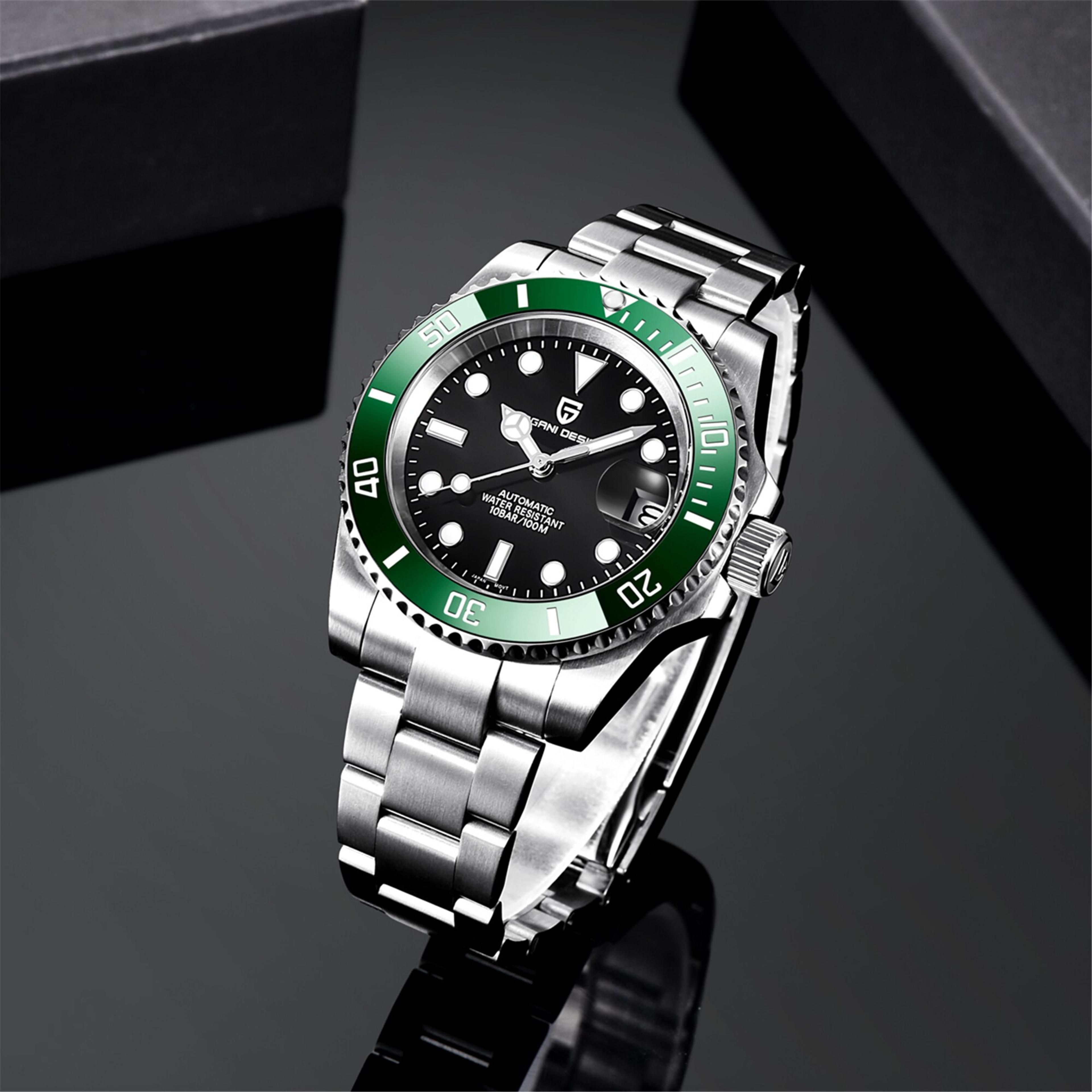 pagani design automatic mechanical watch for men waterproof stainless steel luxury timepiece