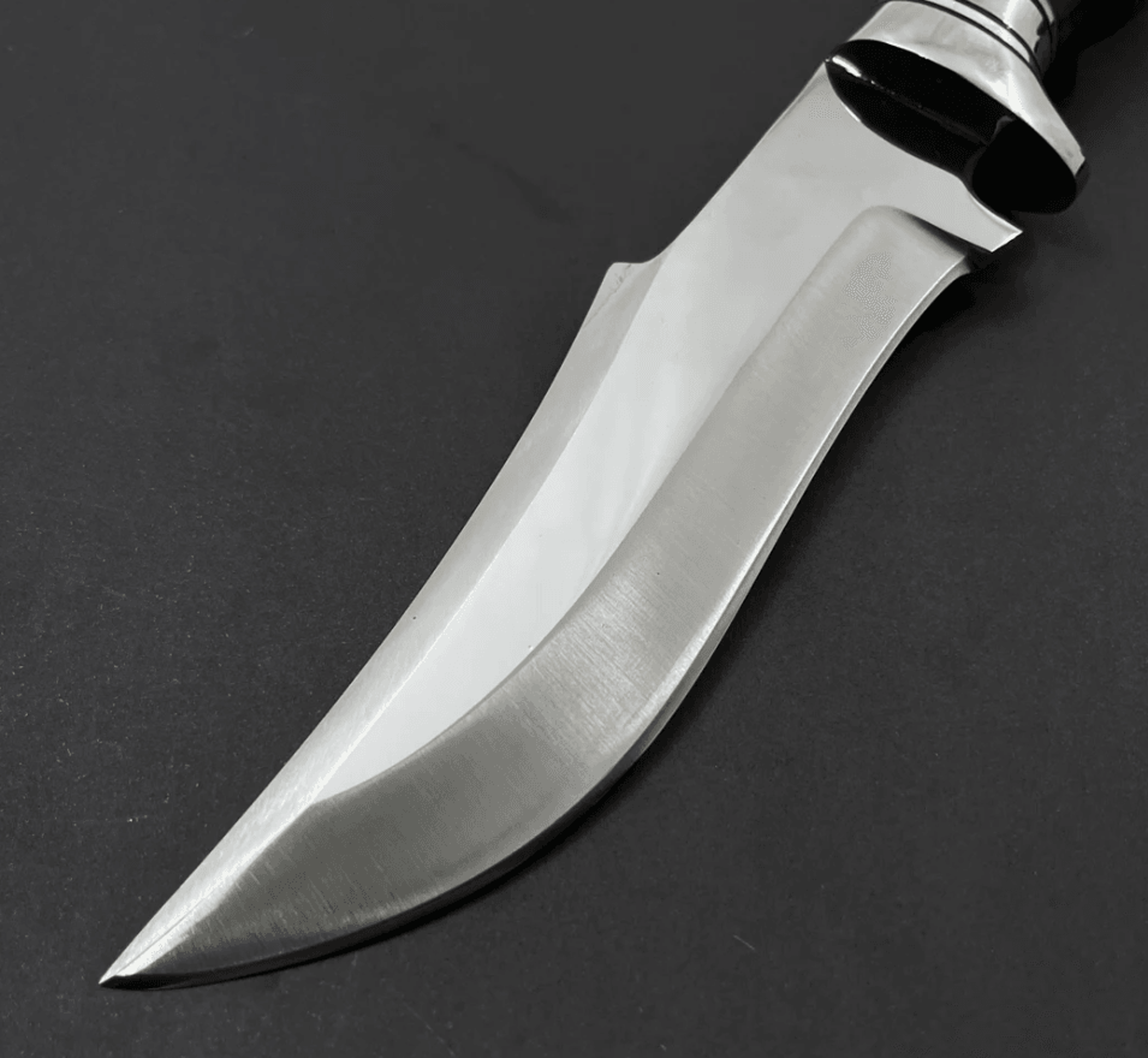personalized wolf head hunting knife | 10" 4116 stainless steel blade + walnut & aluminum handle | custom hiking & outdo