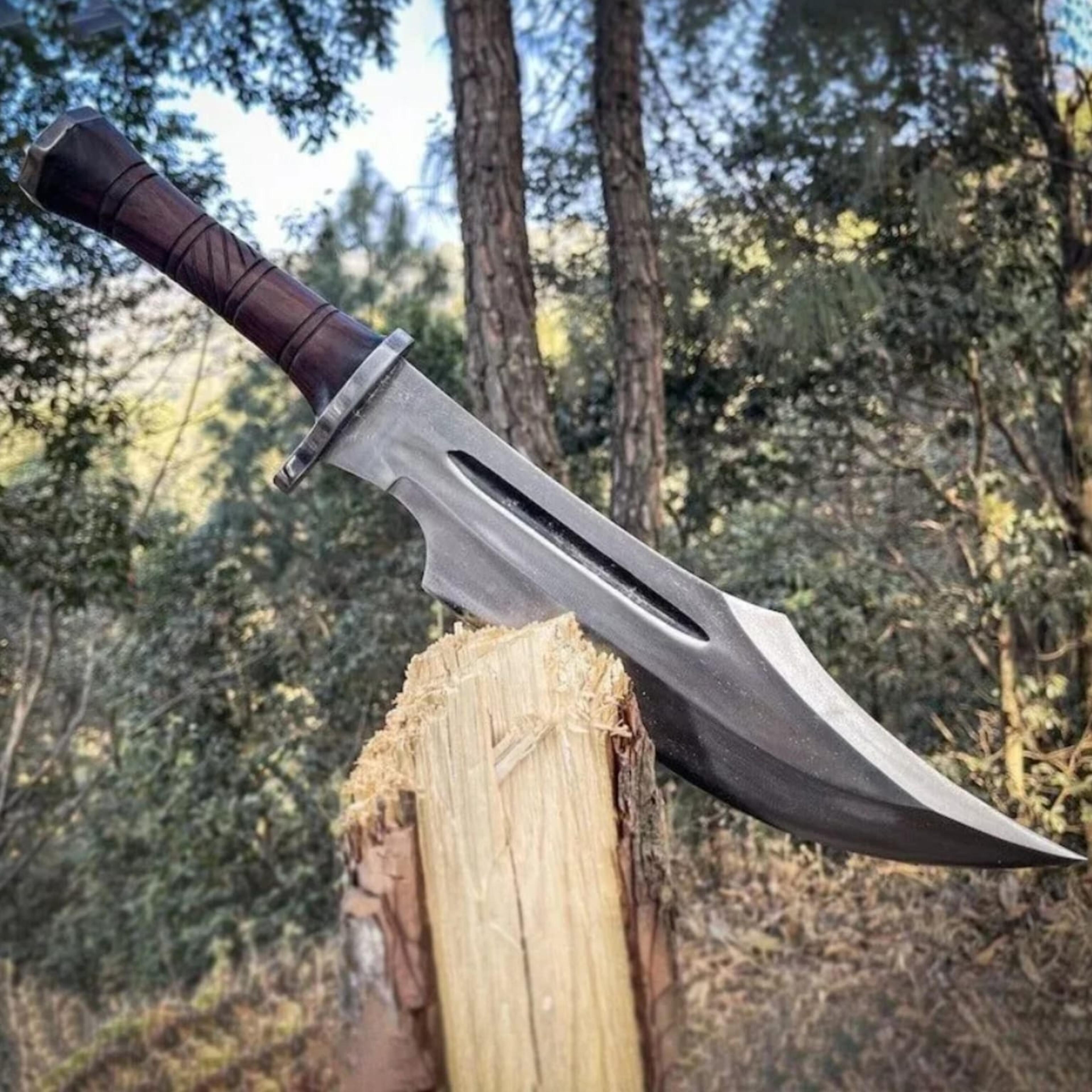 custom handmade carbon steel blade illam traditional bowie knife| hunting knife