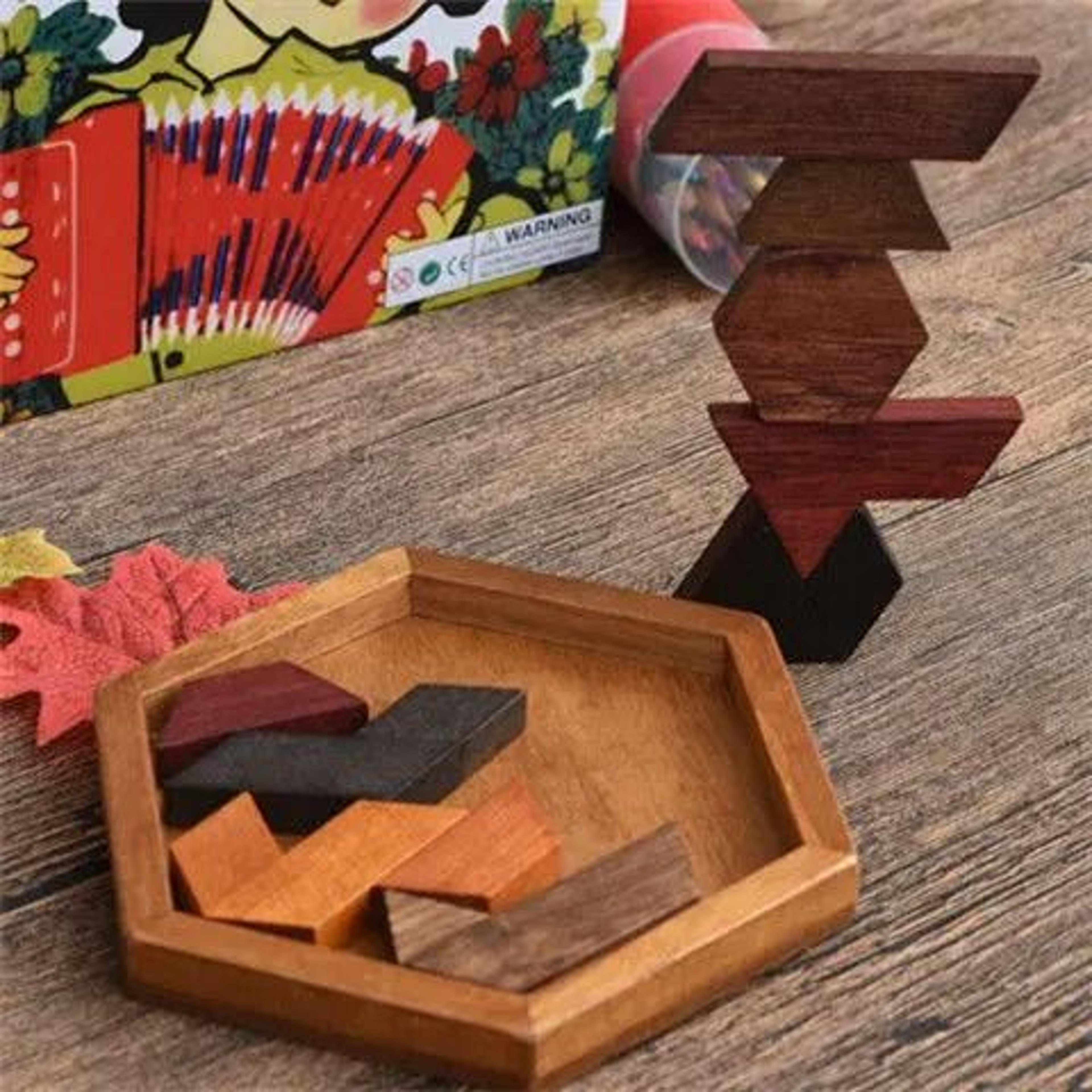 wooden geometric shape jigsaw board, educational kids brain teaser puzzle toy