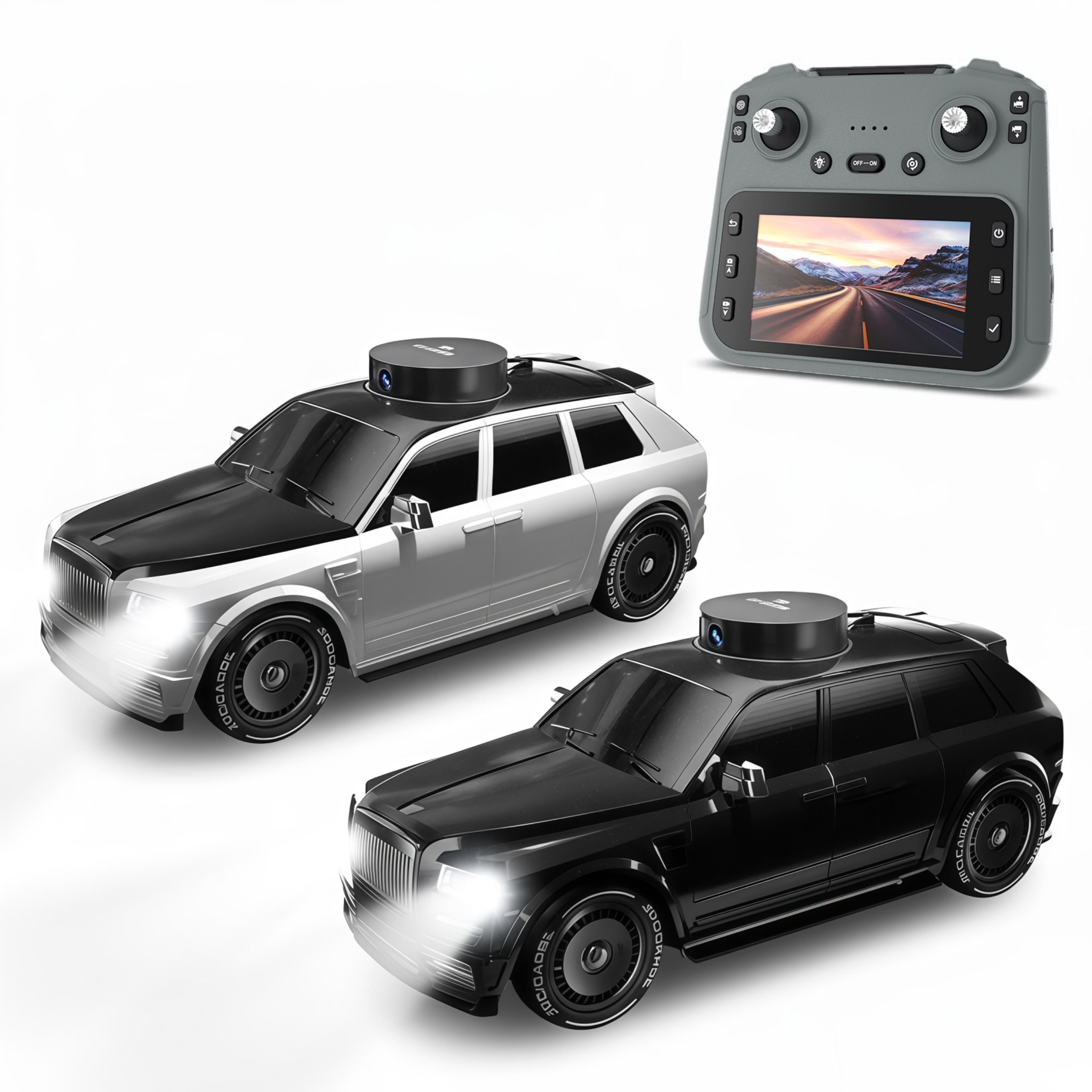 hot free fpv rc car 1/24 rc drift car with hd camera & 4wd dual screen remote
