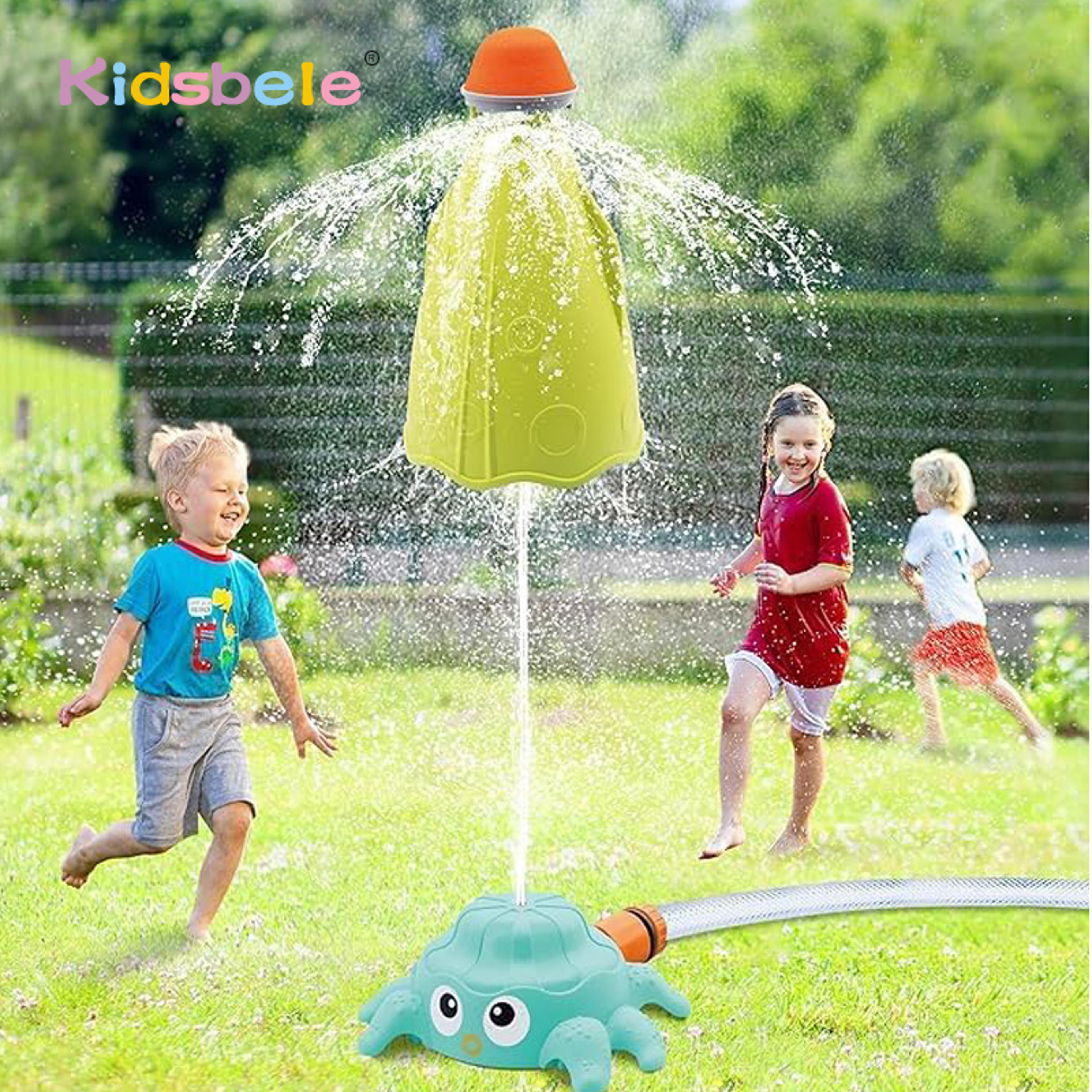 rocket sprinkler water toy for kids outdoor backyard splash play