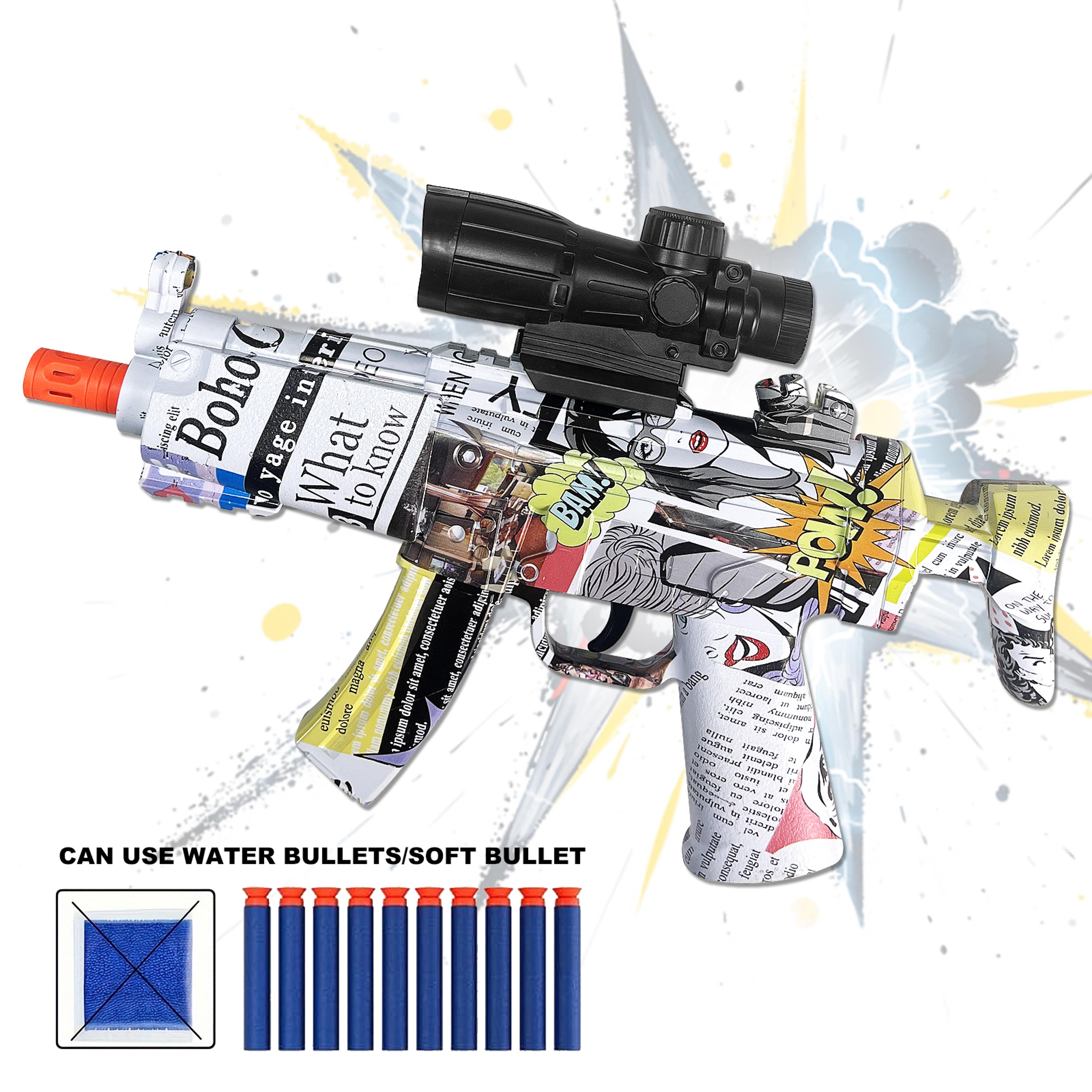 2pcs gel ball blaster manual toy gun set with water bullet & soft bullet action play