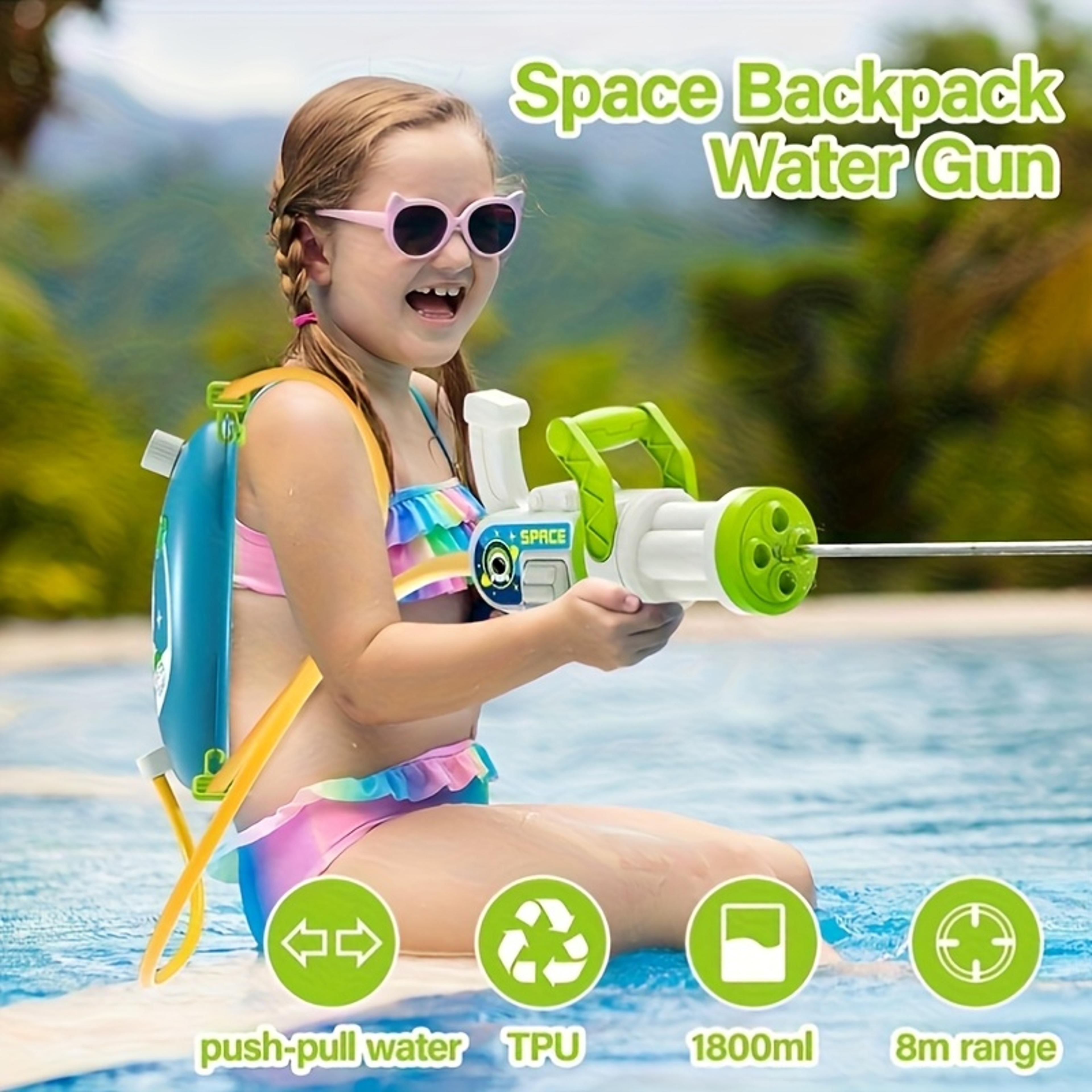 space adventure backpack water gun for kids with long range water blaster & large capacity tank