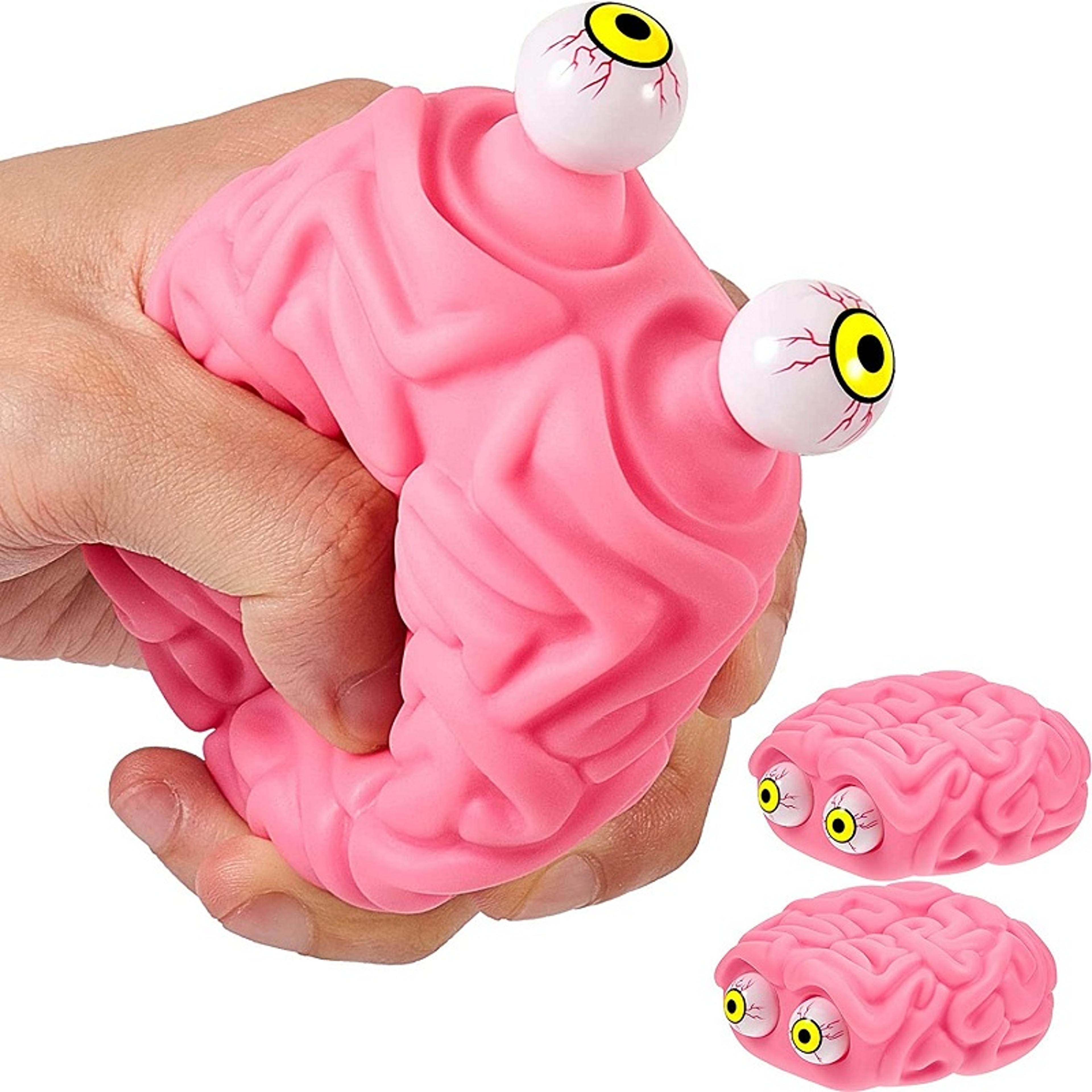 flippy brain stress relief toy eye popping fidget toy squishy stress ball for kids & adults