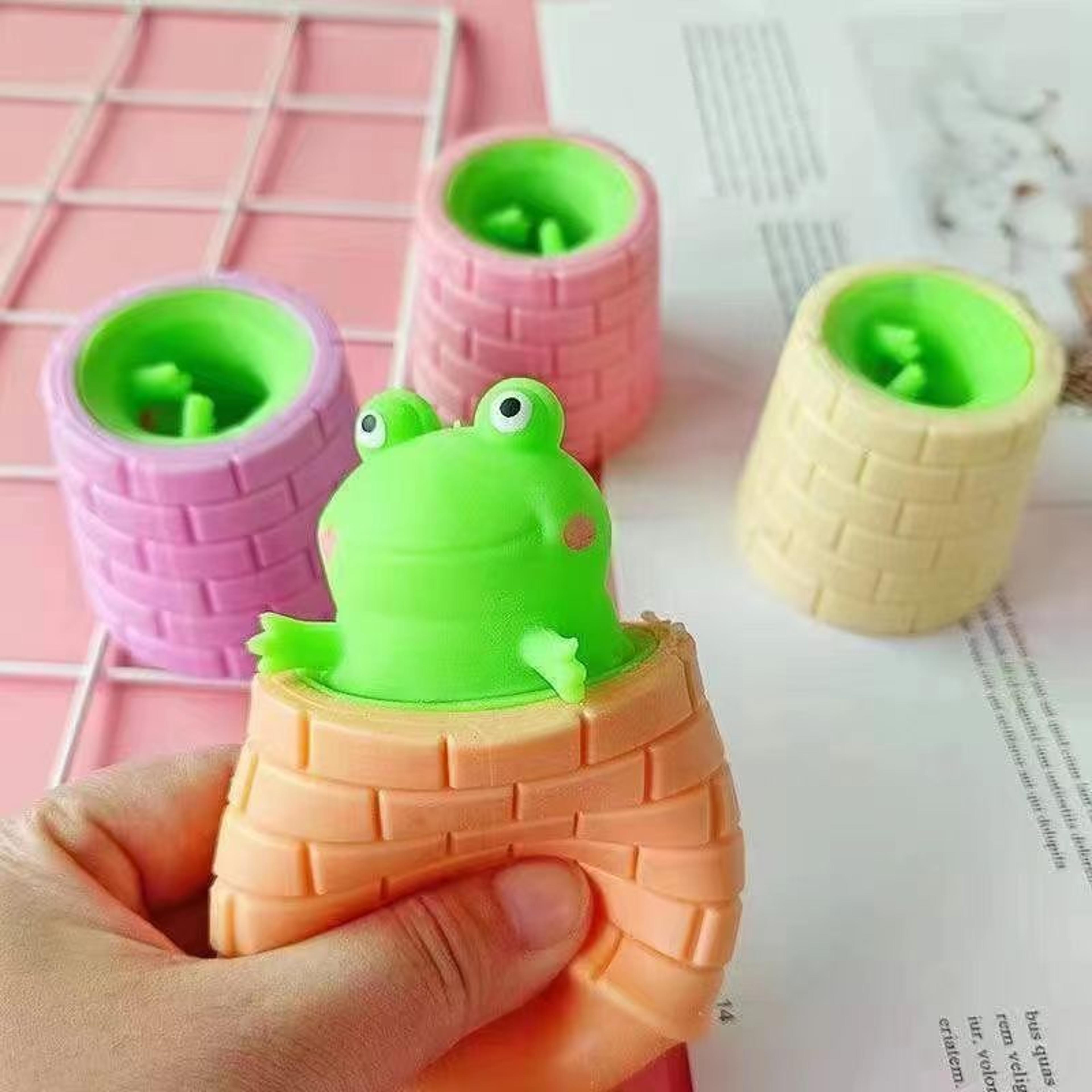 cute frog fidget toy squeeze cup stress relief sensory toy for kids & adults