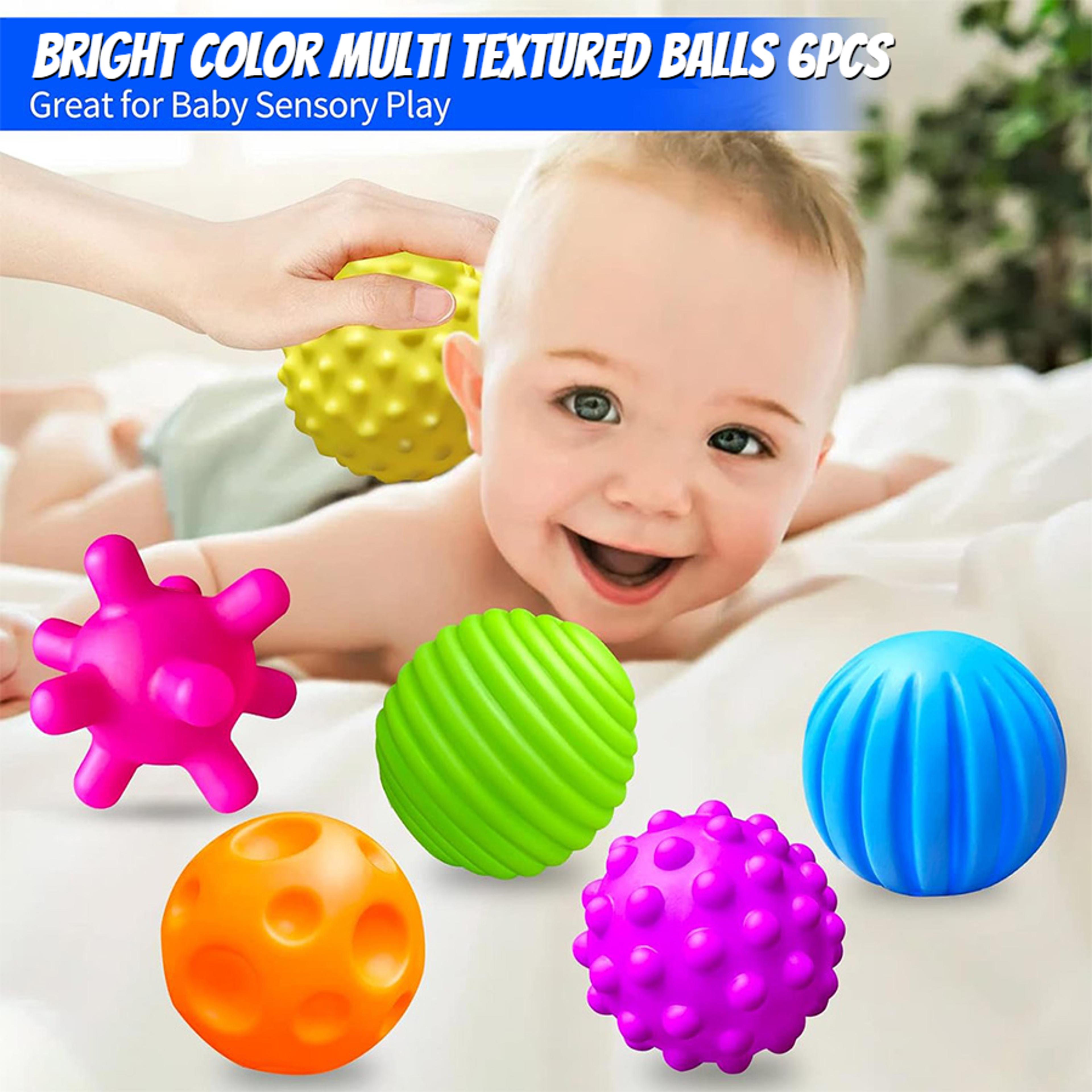 montessori baby sensory balls set 6pcs soft textured sensory balls for tactile learning & bath play