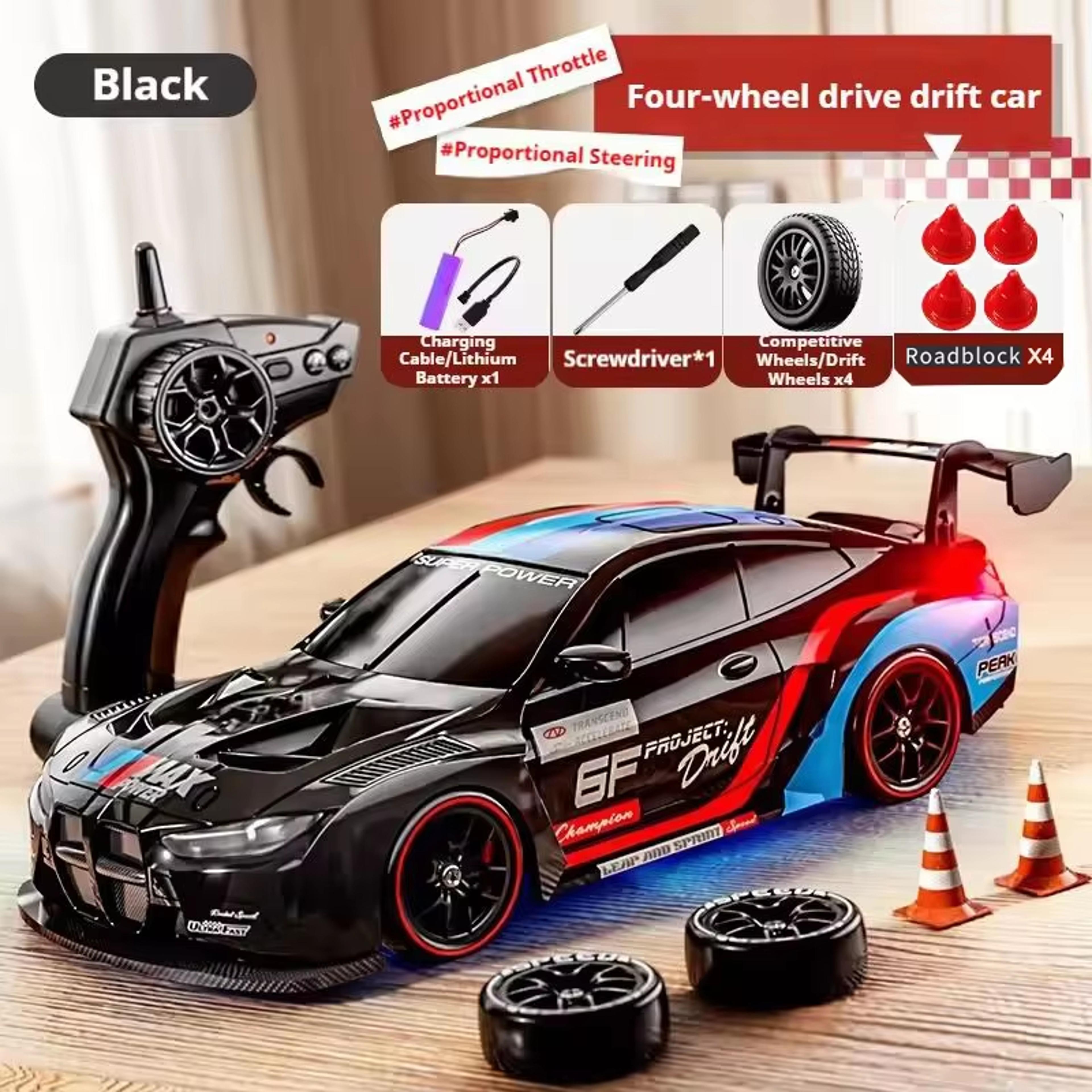 4wd rc drift car 20km/h high speed remote control car with led lights for kids & adults