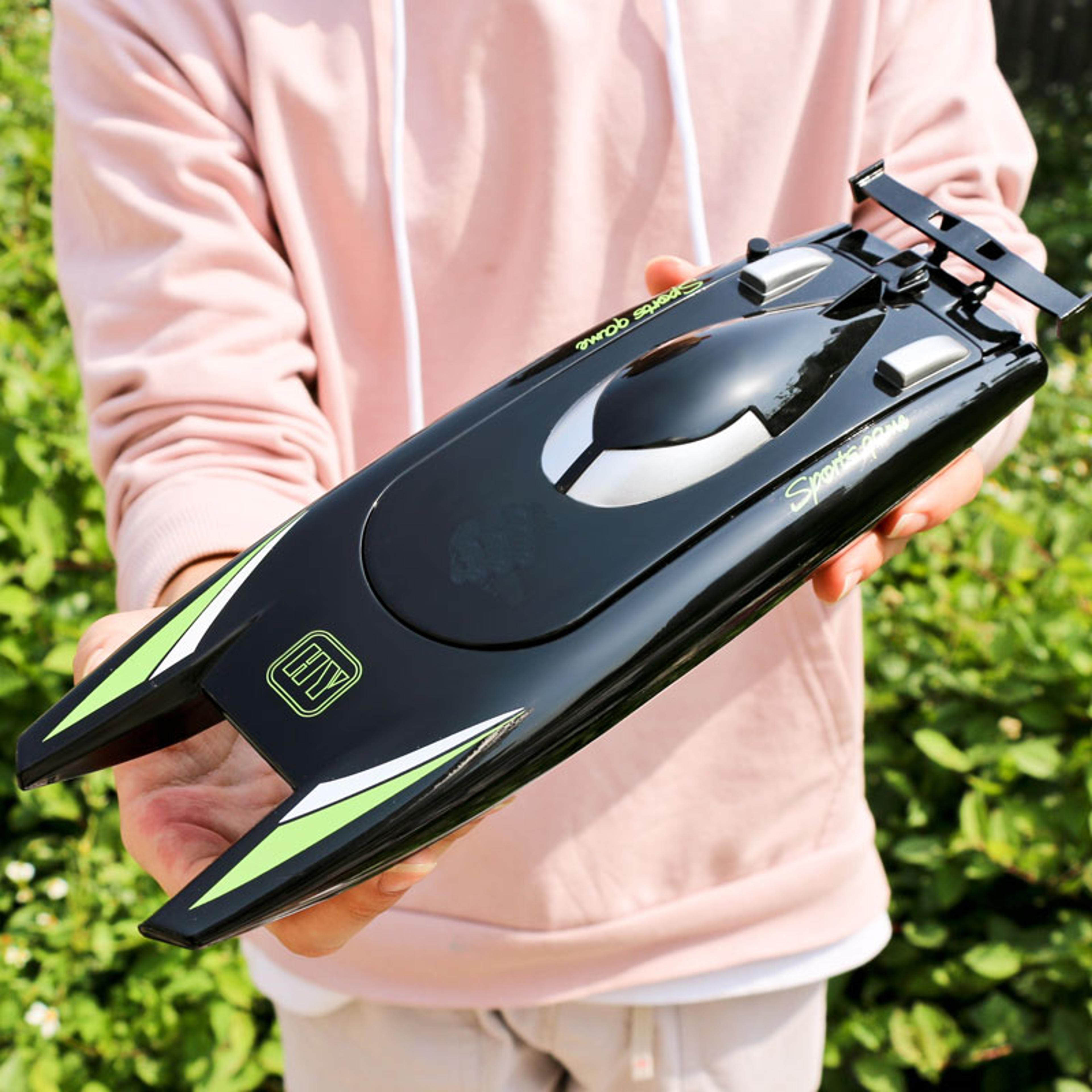 turbo wave rc racing boat waterproof double motor remote control speedboat for kids & adults