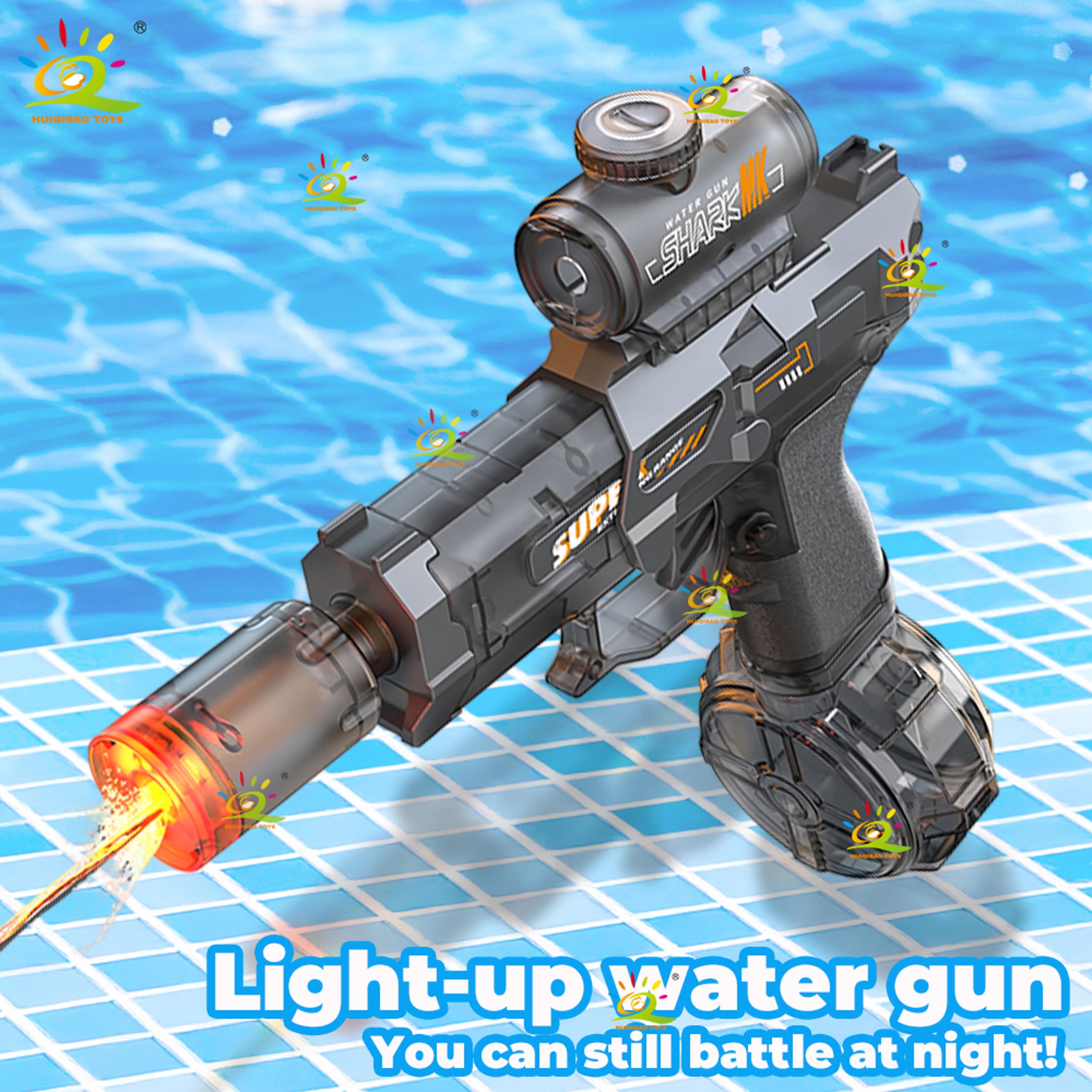 electric water gun with led flashlight automatic water blaster for long range summer fun