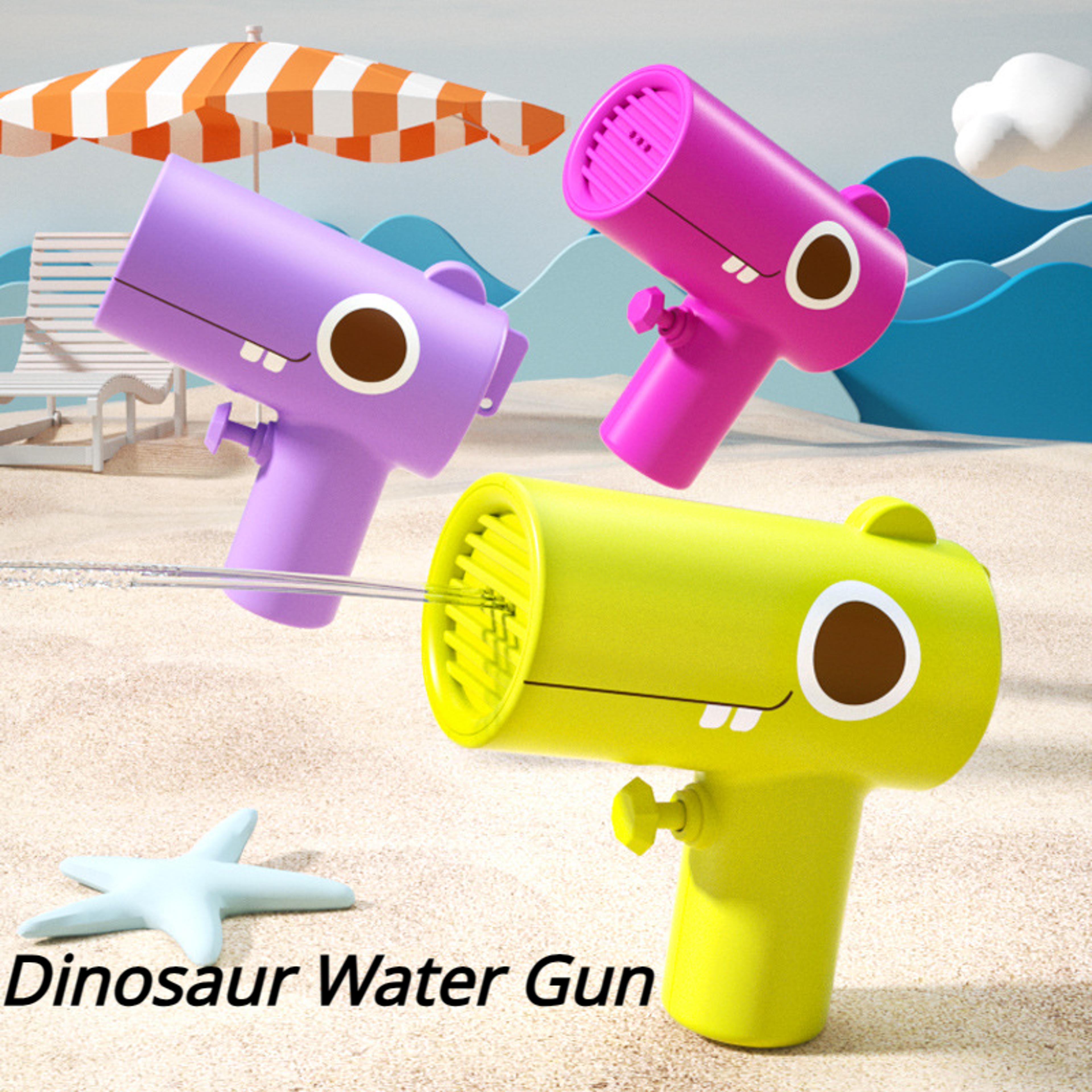 dino splash dinosaur water gun for kids portable press type squirt gun summer beach toy