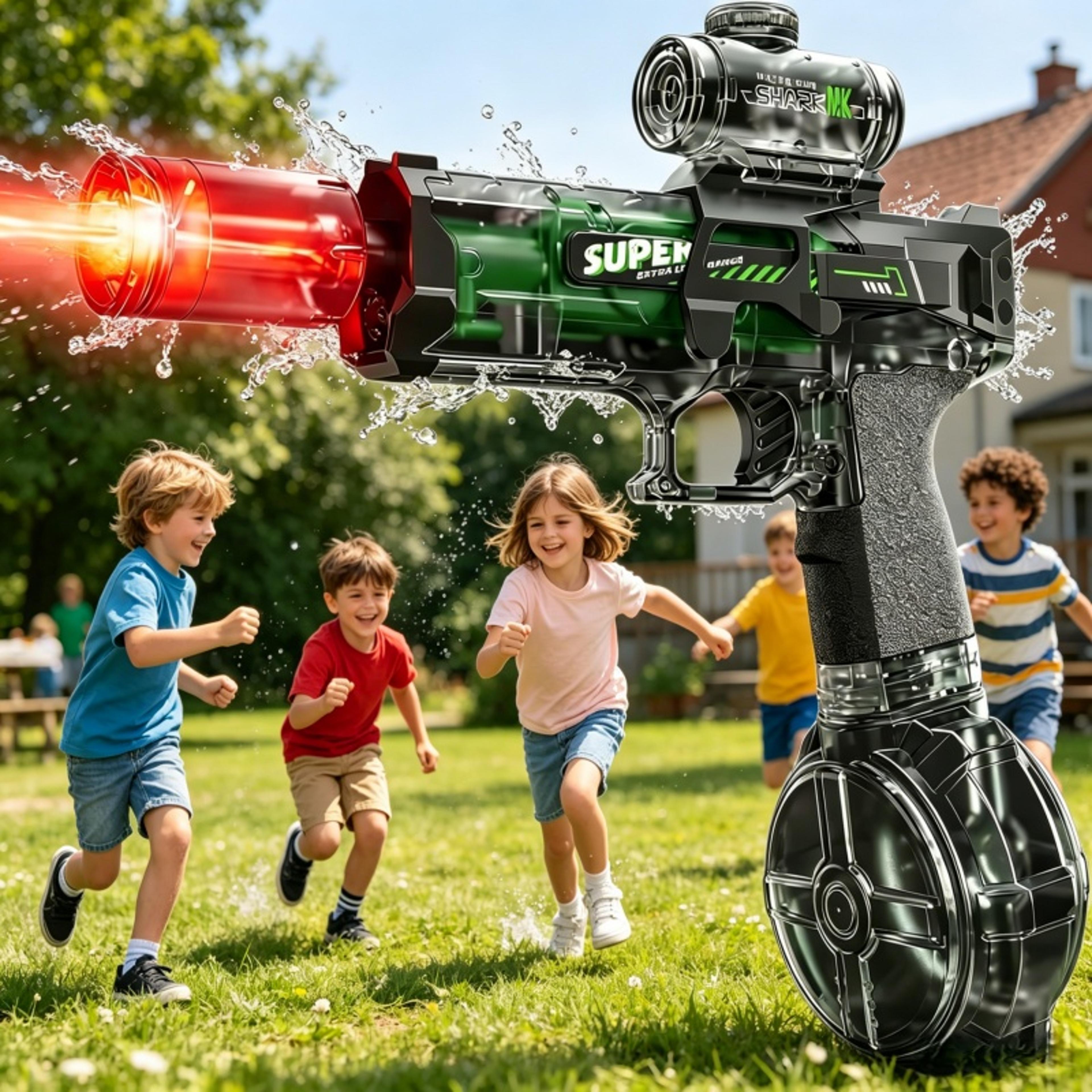 blazeshot automatic water gun with led flame lights for kids outdoor summer fun